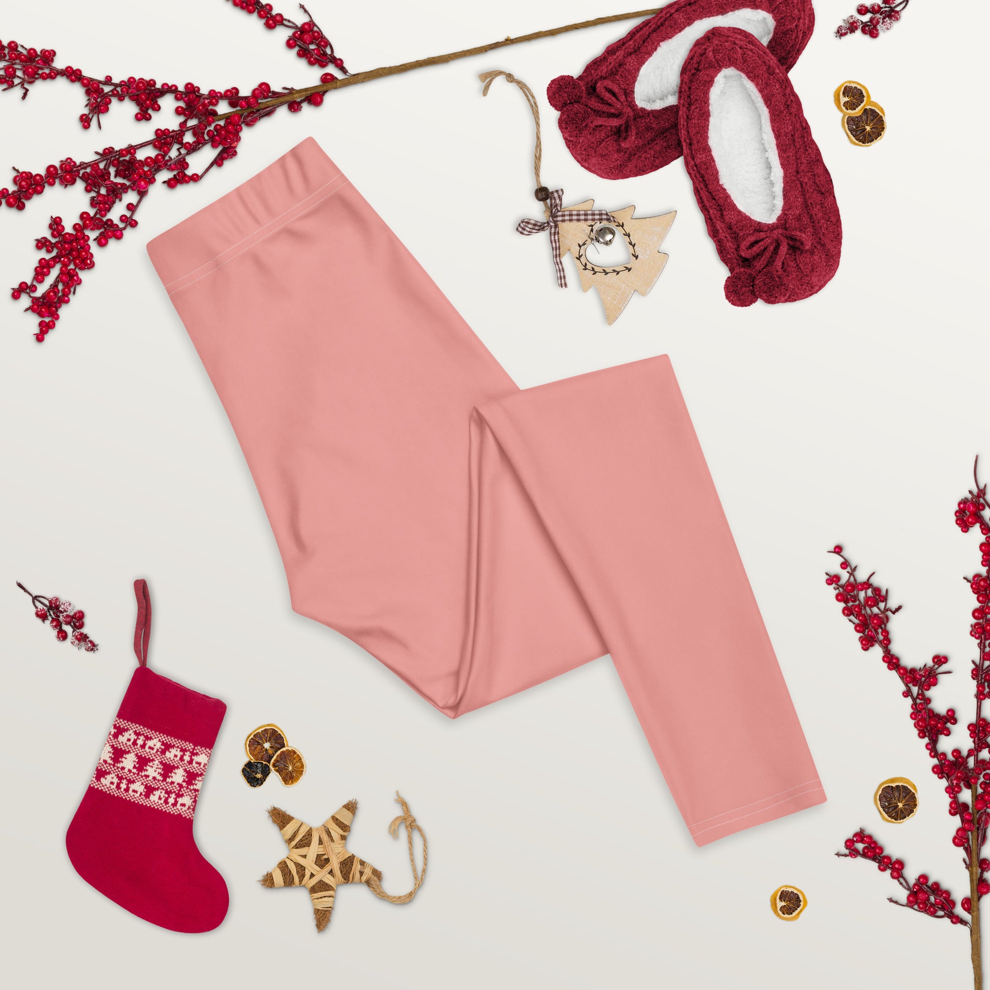 Solid Soft Coral Kids Leggings | GearBunch