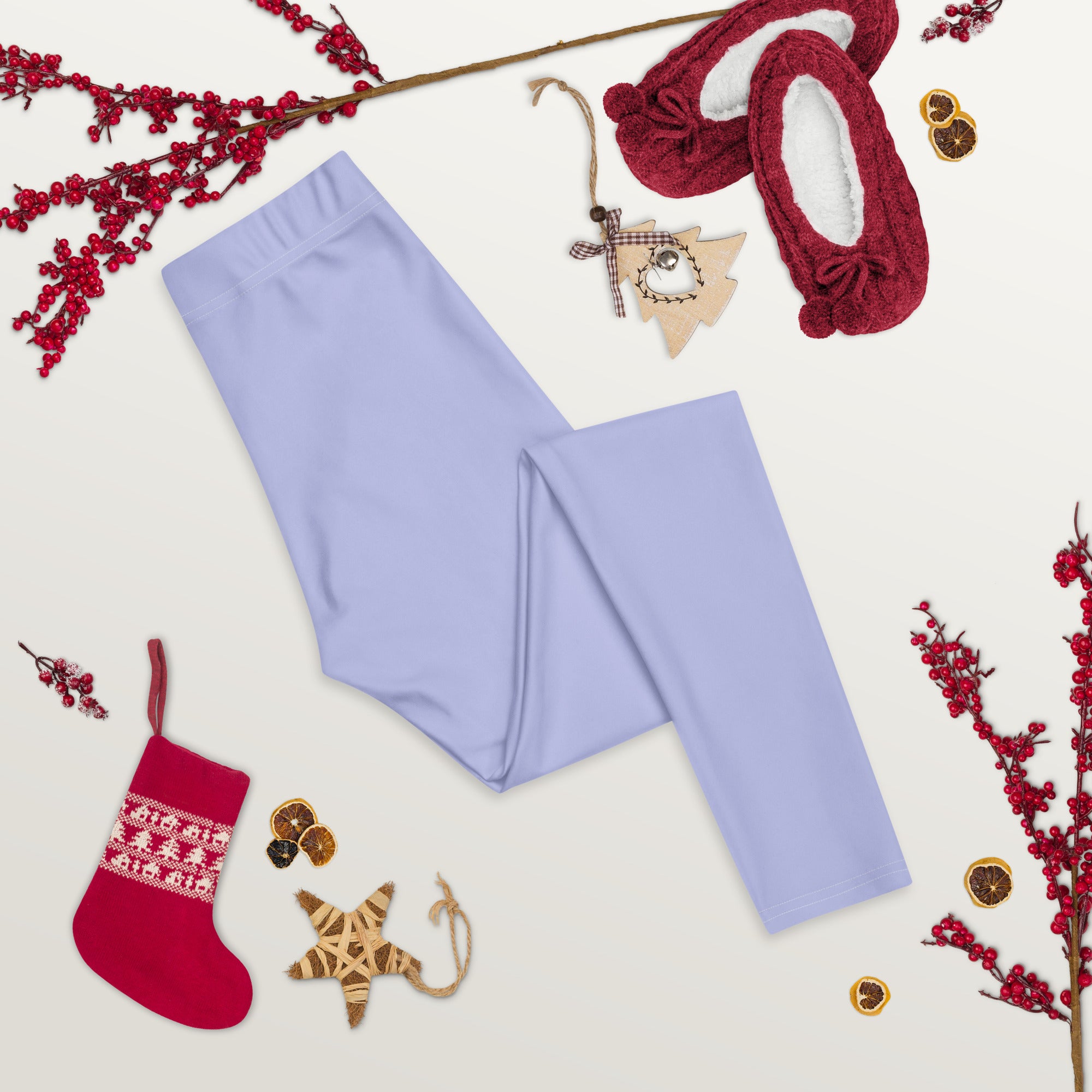 Solid Periwinkle Kids Leggings | GearBunch