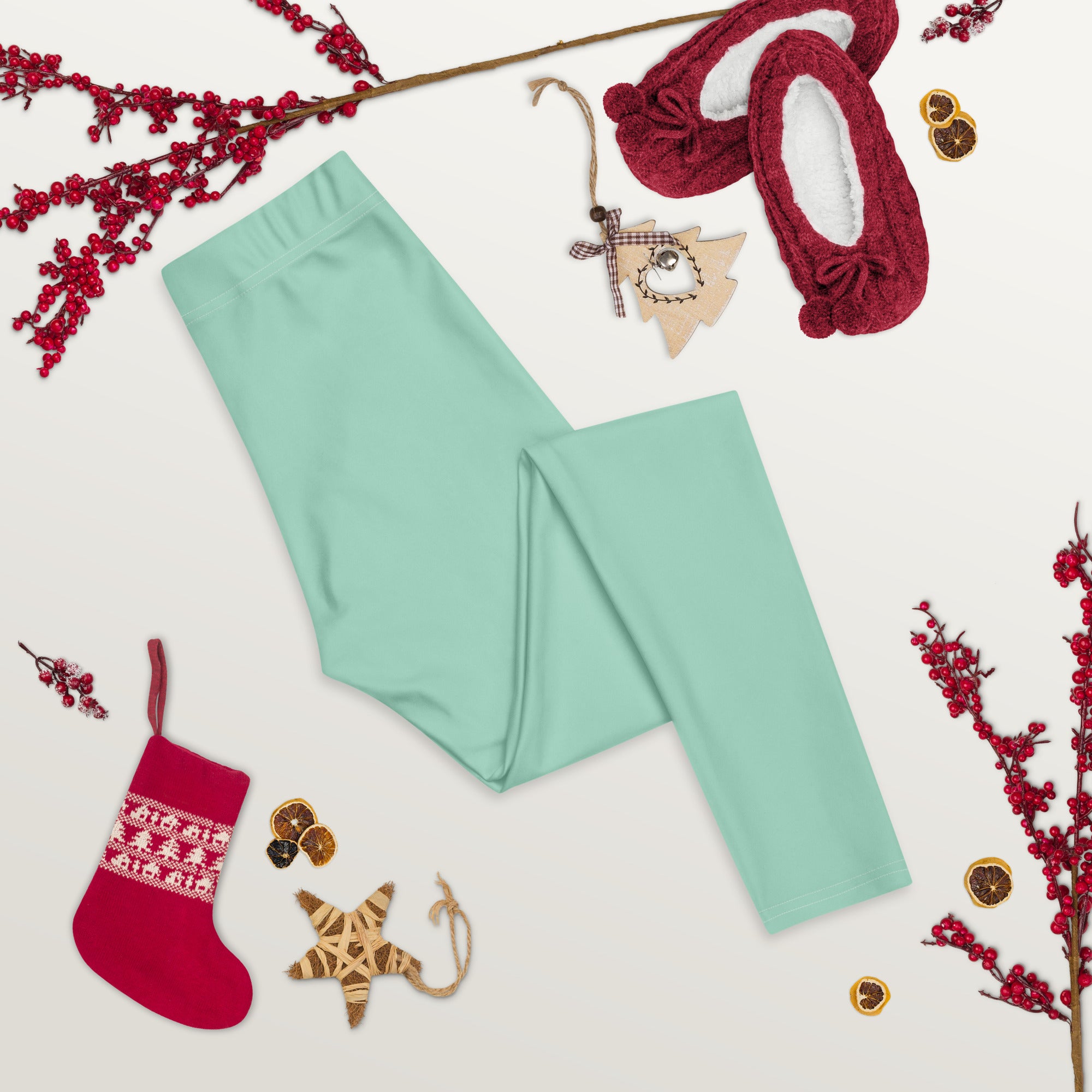 Solid Seafoam Kids Leggings | GearBunch