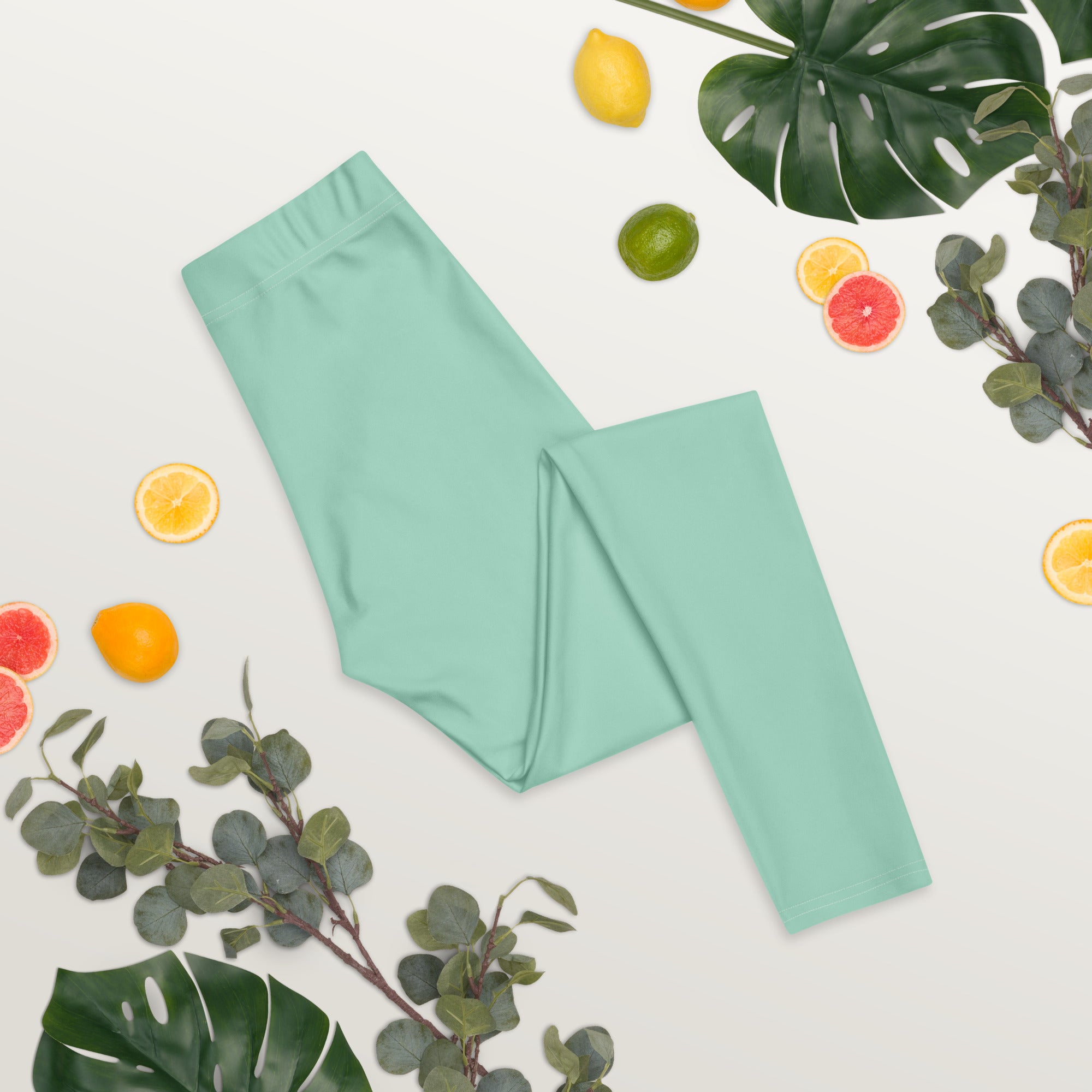 Solid Seafoam Kids Leggings | GearBunch