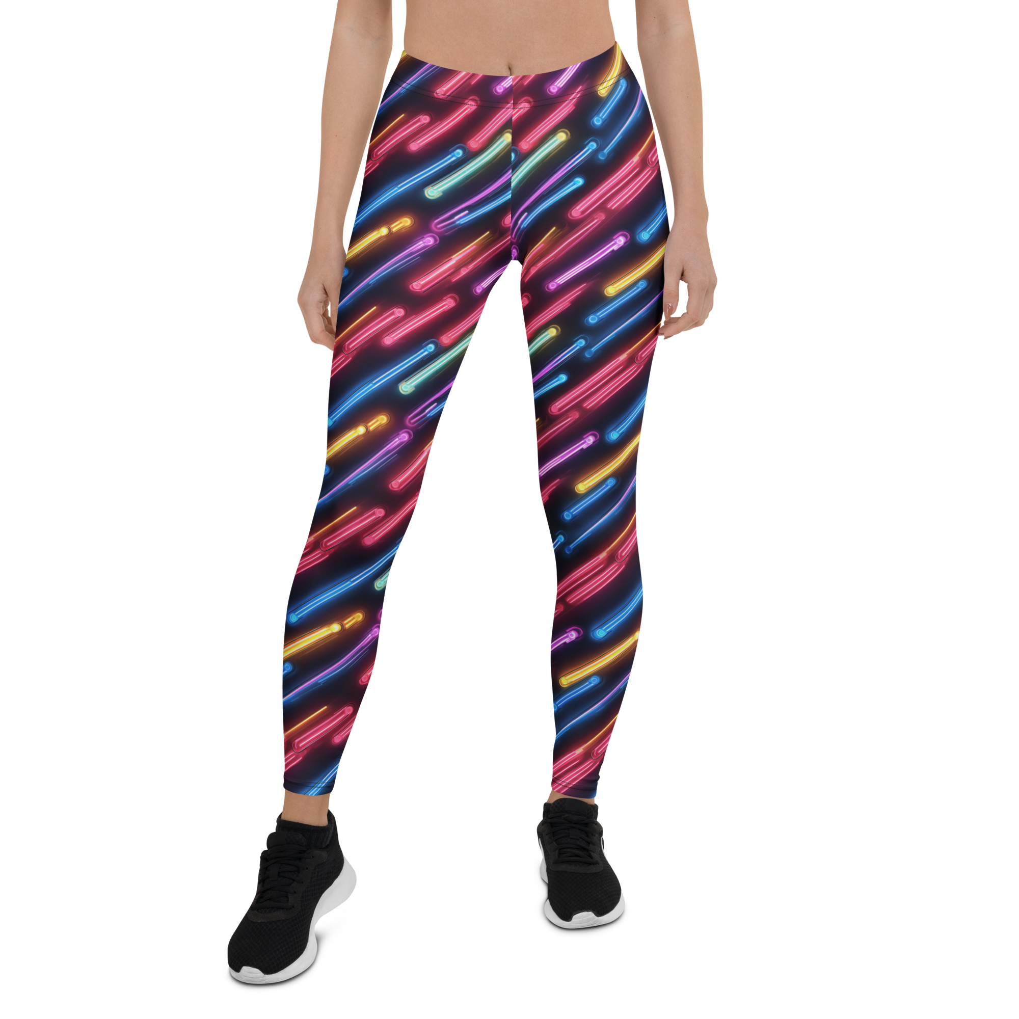 Sticky Neon Leggings Front View