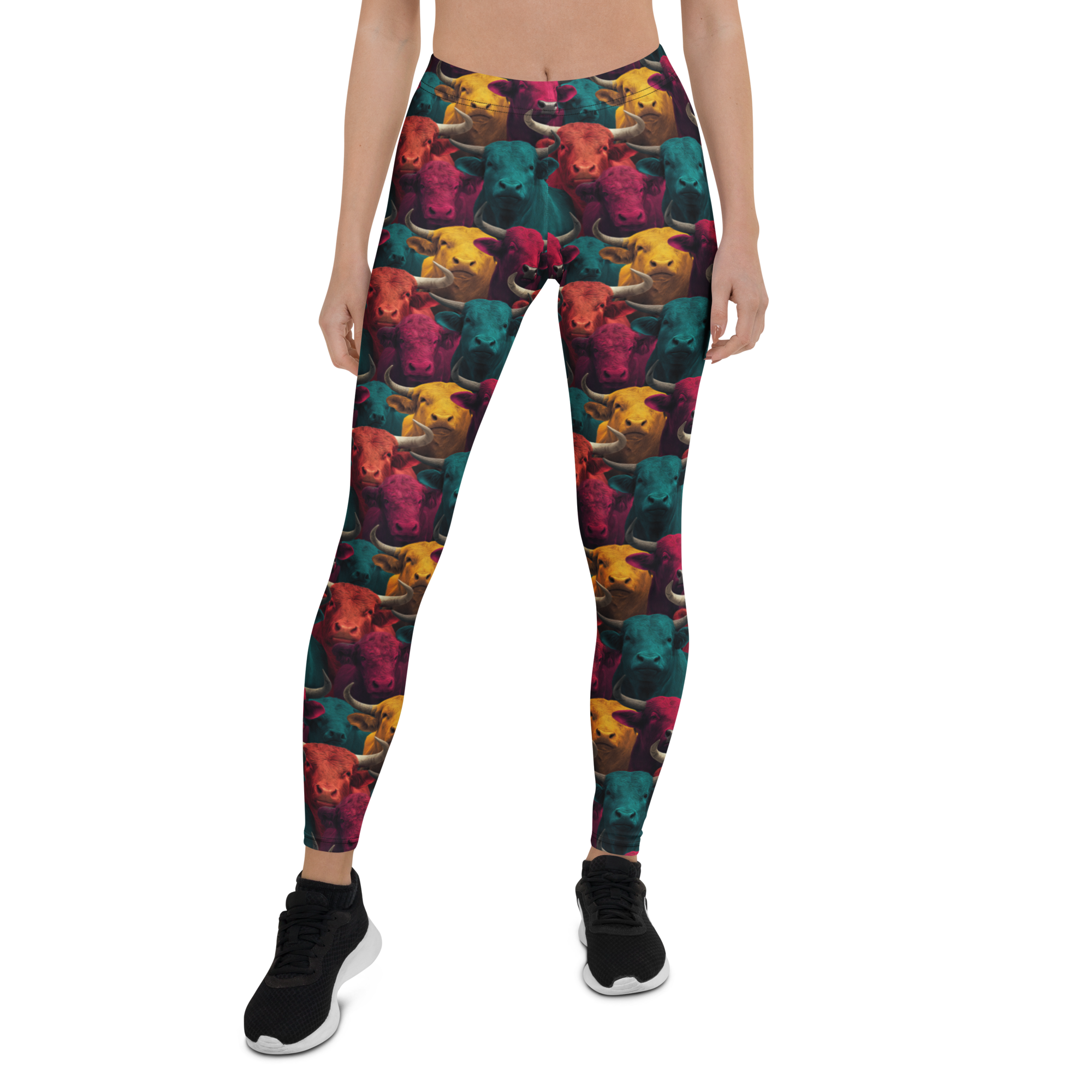 Cattle Color Leggings Front View