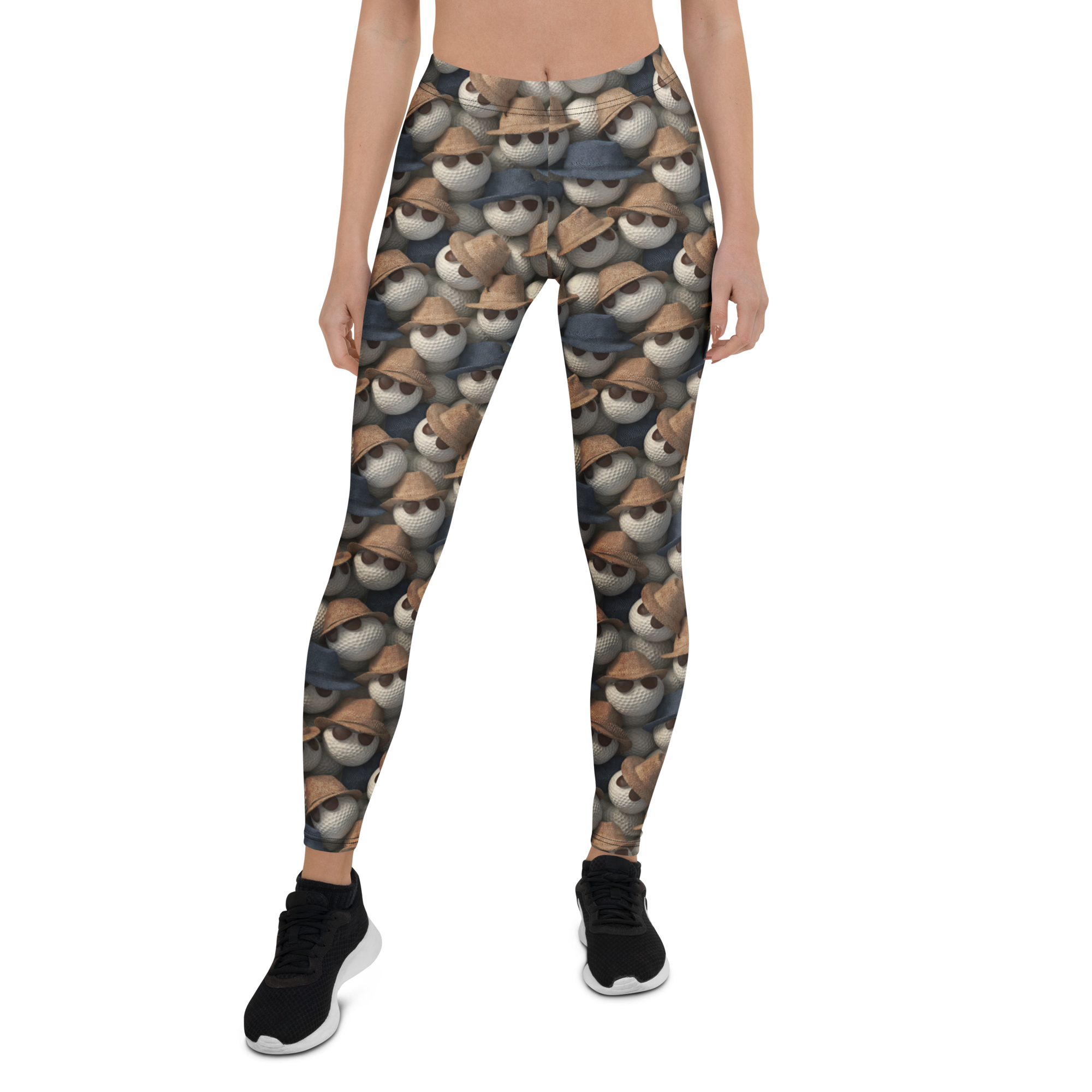 Groovin Golf Ball Leggings Front View