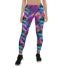 Neon Palm Leggings Front View