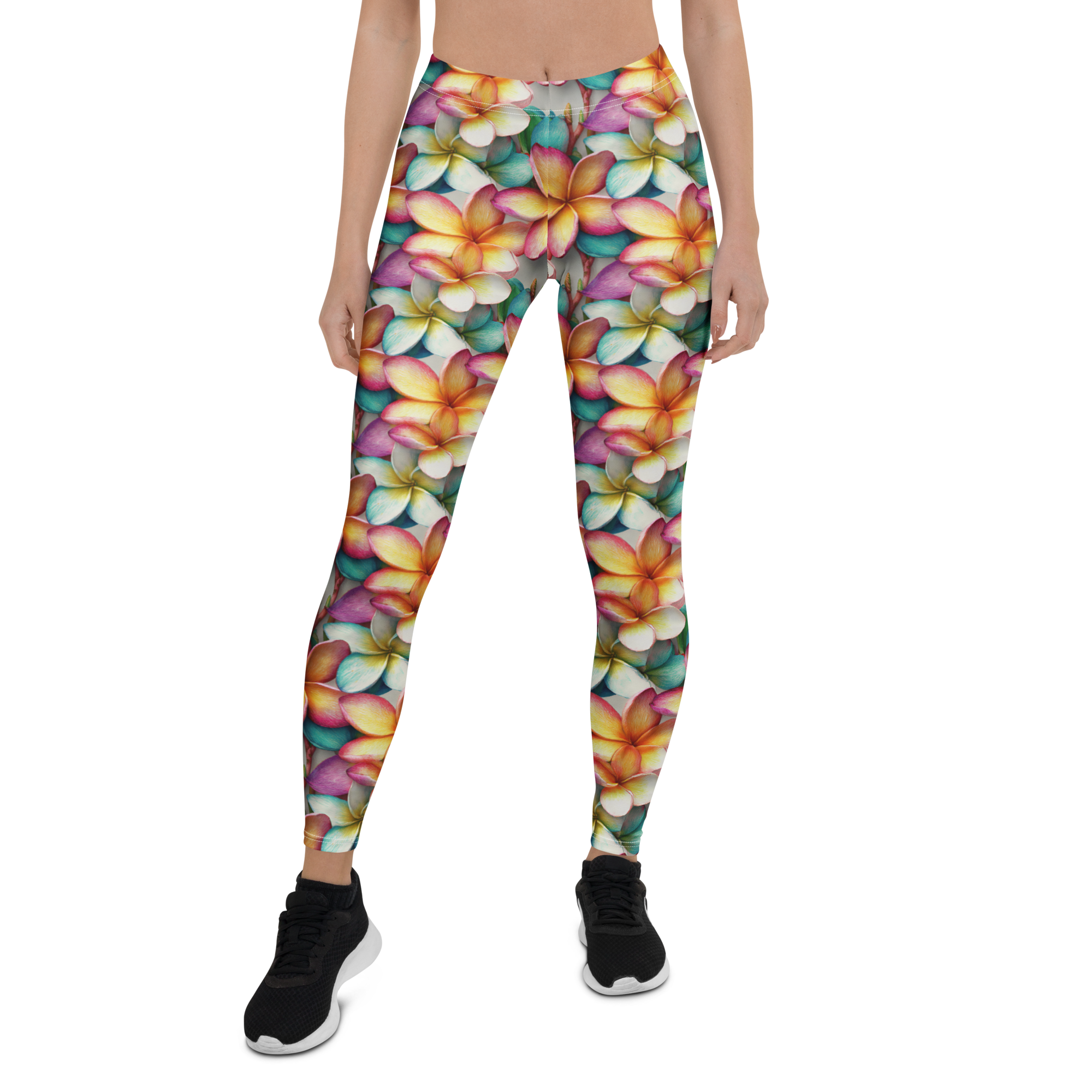 Frangipani Bay Leggings Front View