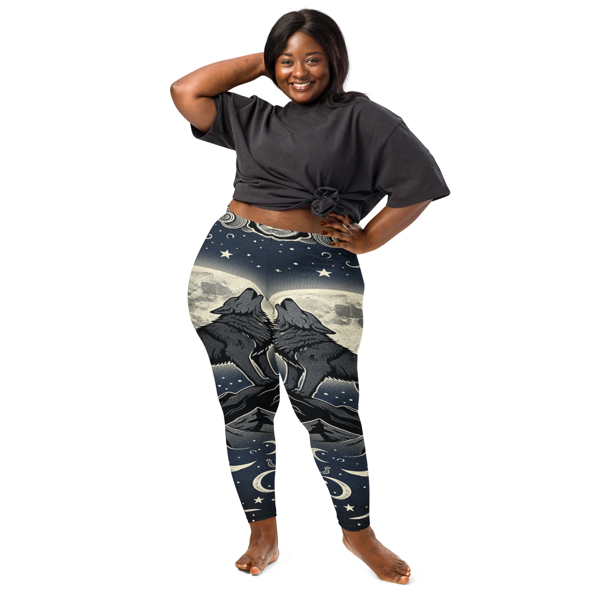 Wolf Howl Full Moon Leggings | GearBunch