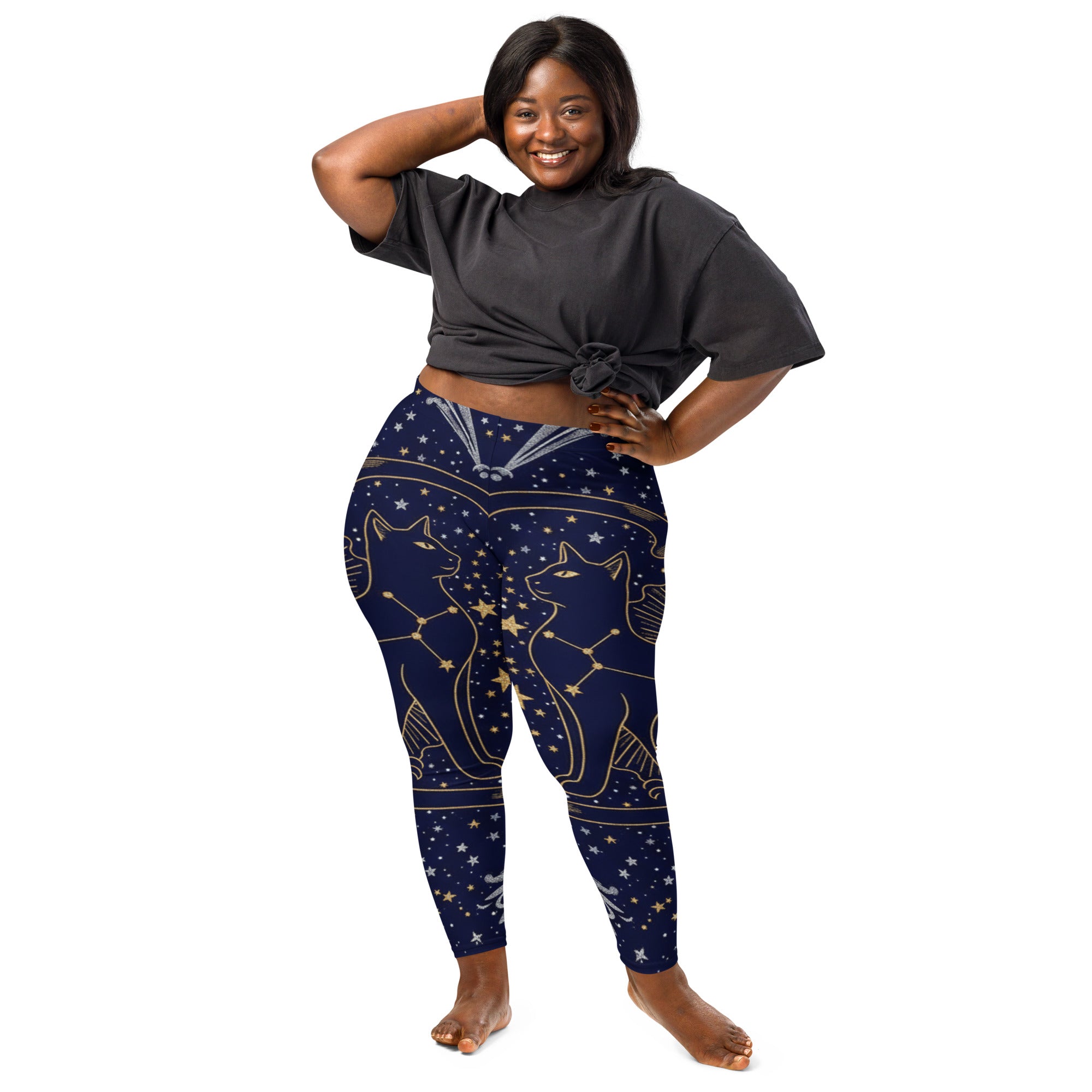 Black Cat Constellation Leggings | GearBunch