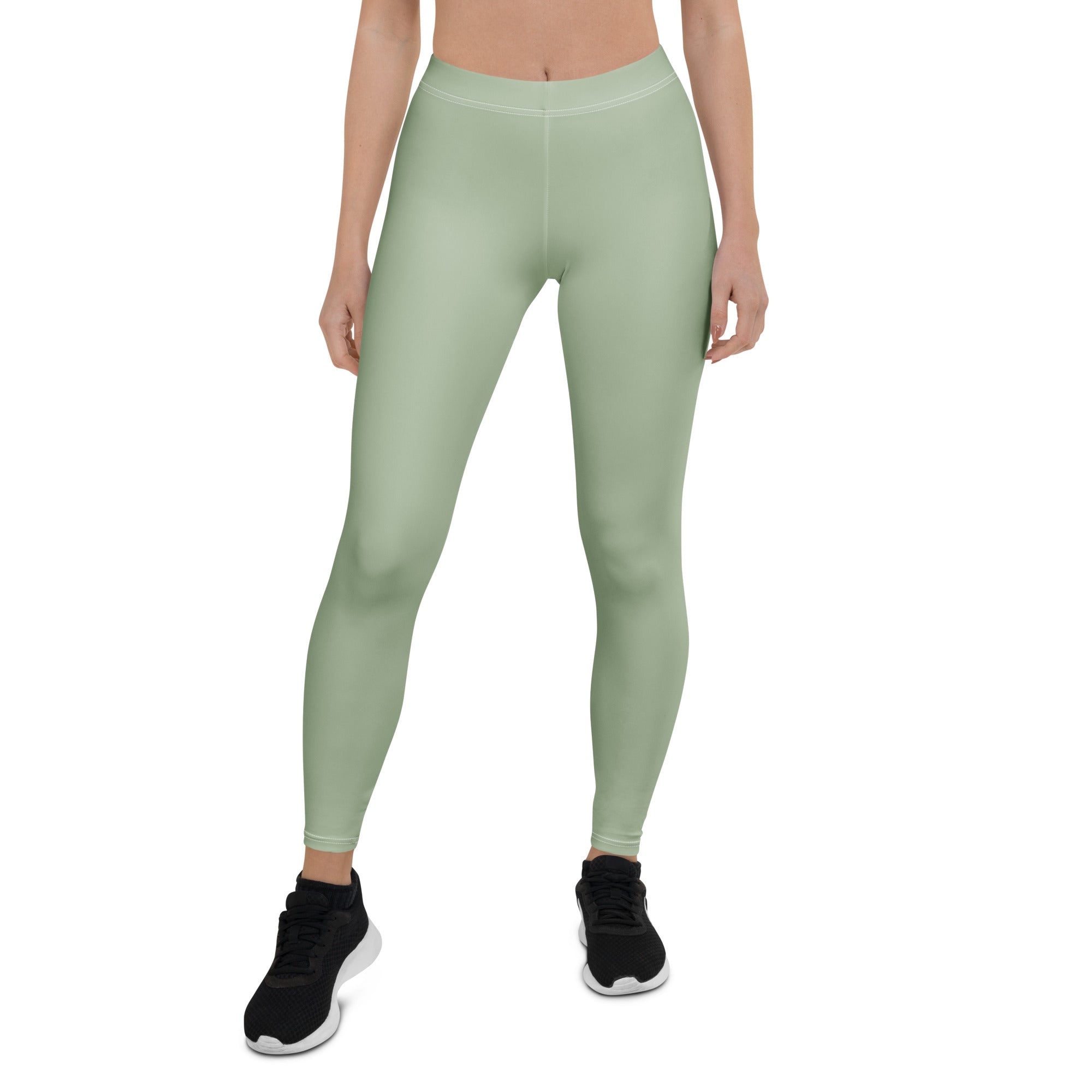 Solid Soft Sage Green Kids Leggings | GearBunch