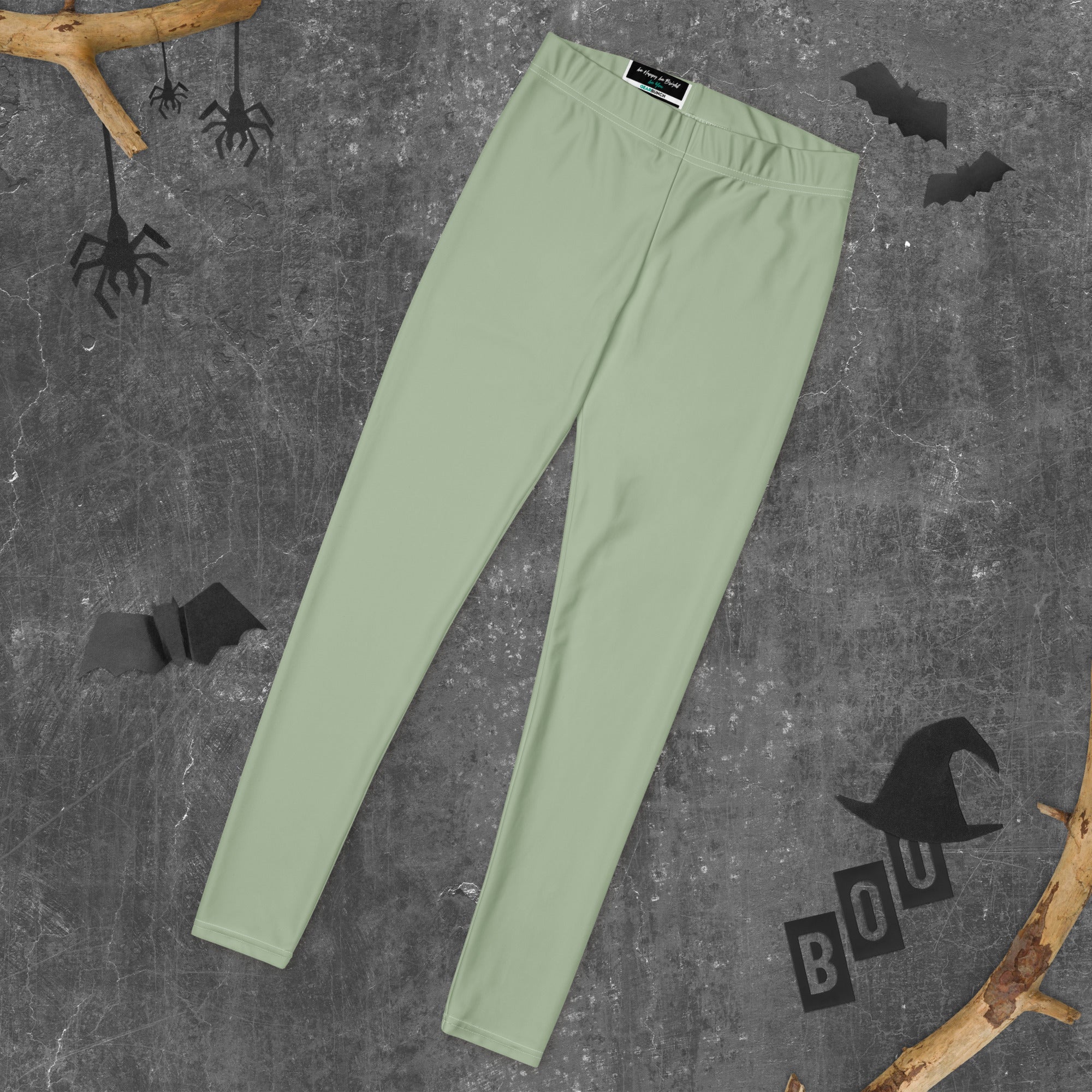 Solid Soft Sage Green Kids Leggings | GearBunch