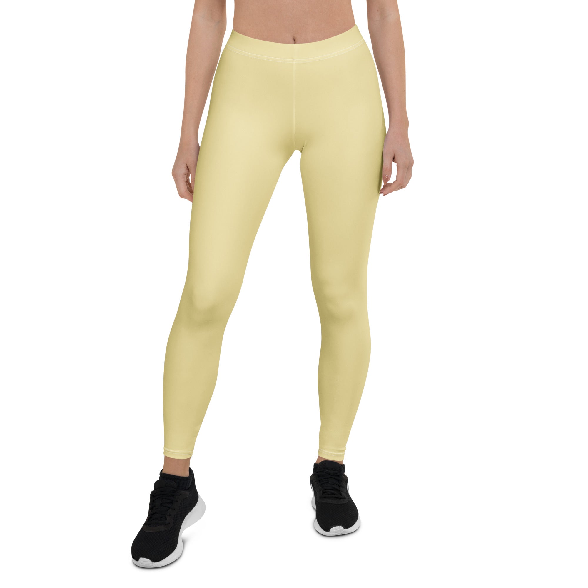 Solid Butter Yellow Kids Leggings | GearBunch