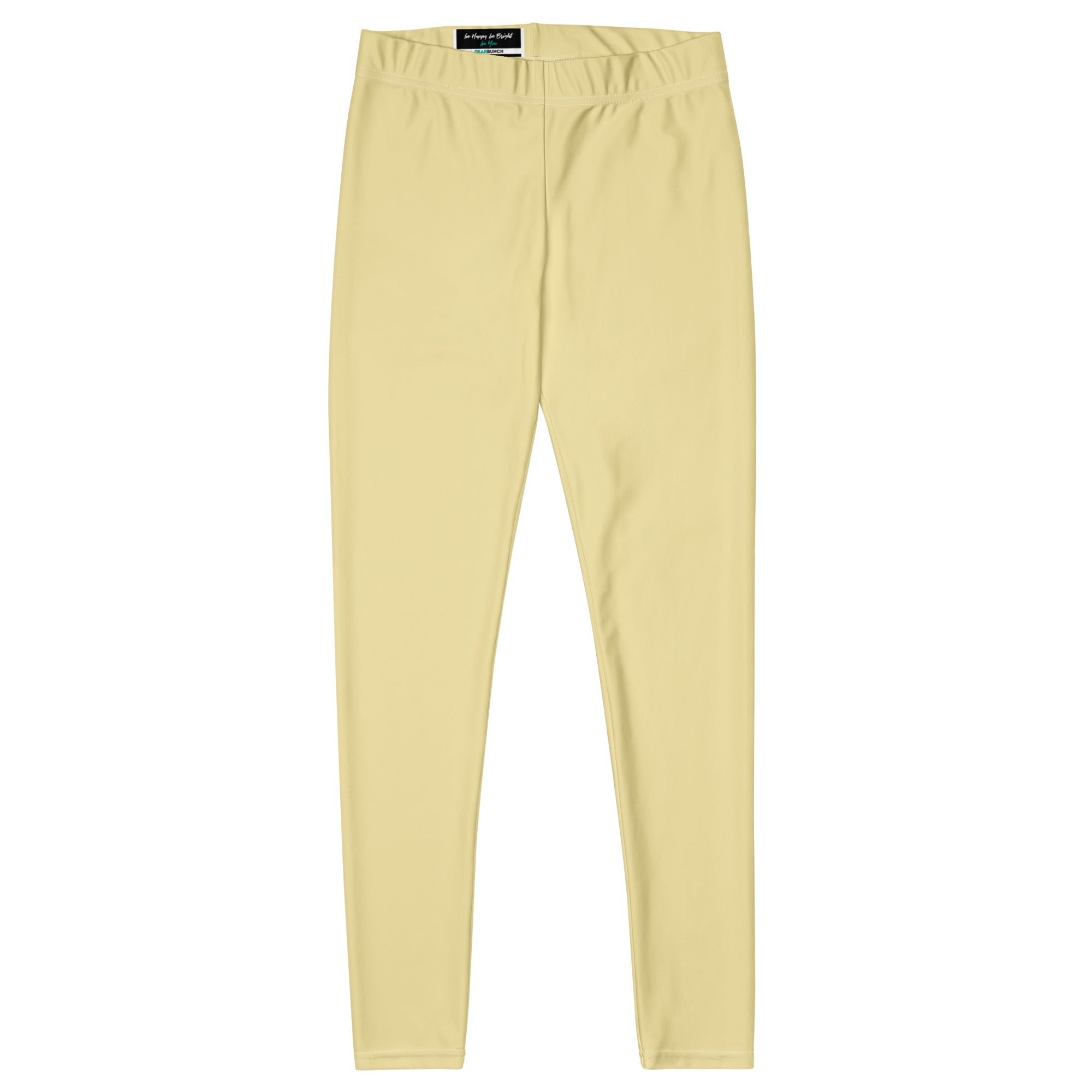 Solid Butter Yellow Kids Leggings | GearBunch