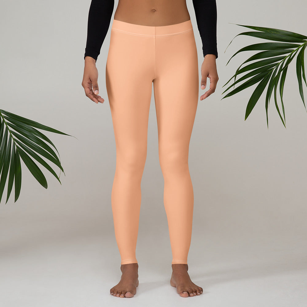 Solid Peach Fuzz Kids Leggings | GearBunch