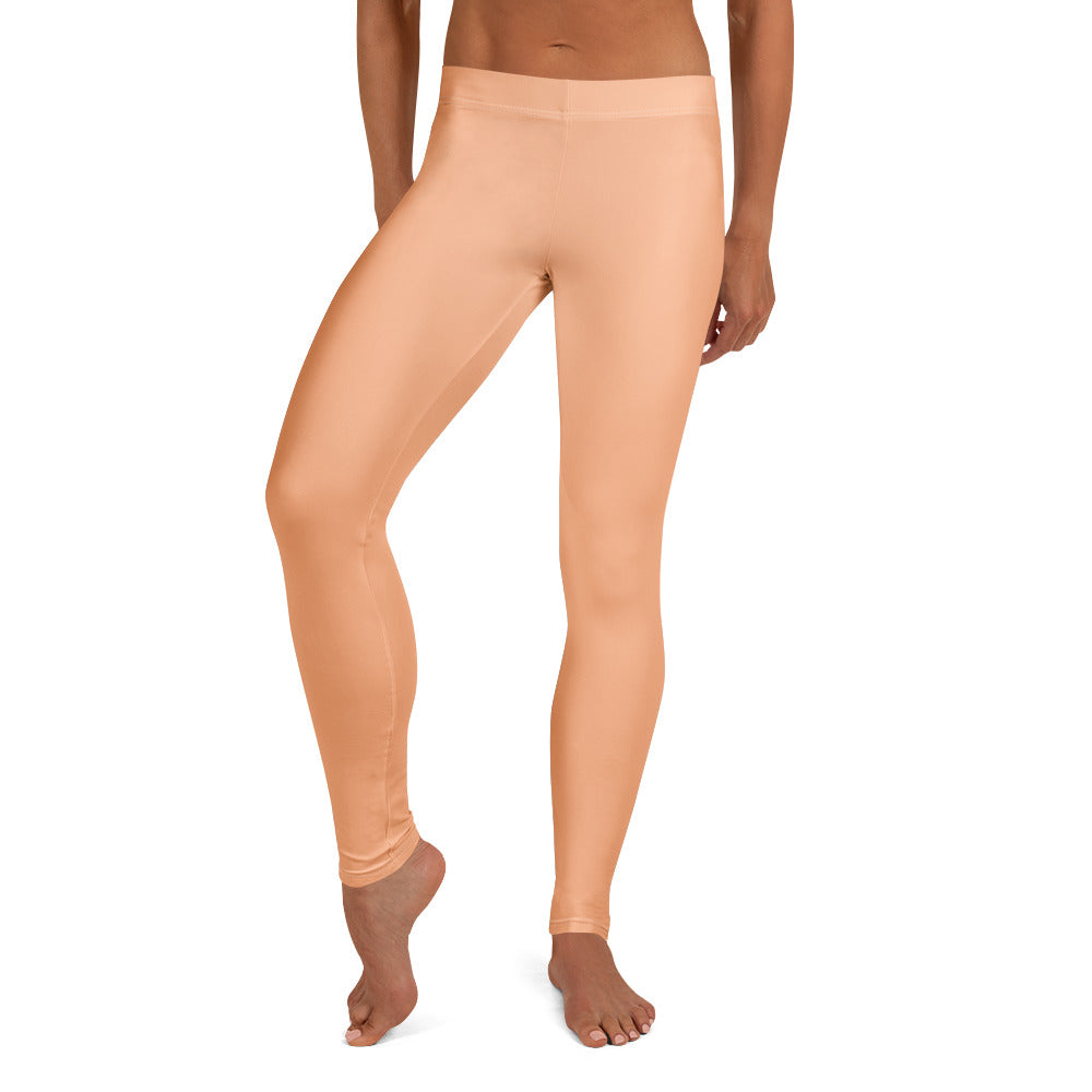 Solid Peach Fuzz Kids Leggings | GearBunch