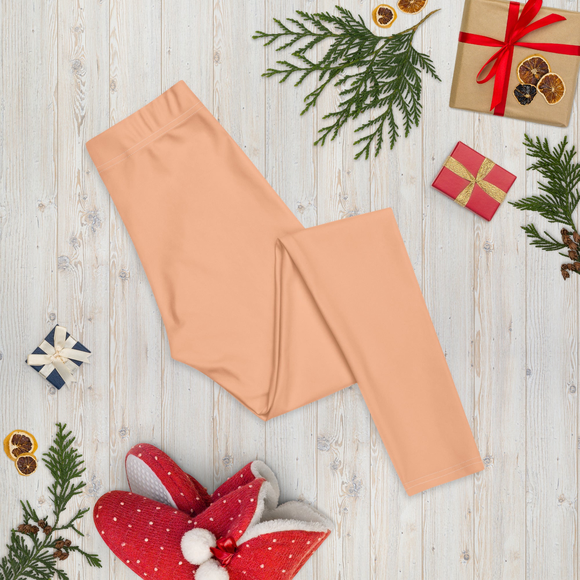 Solid Peach Fuzz Kids Leggings | GearBunch