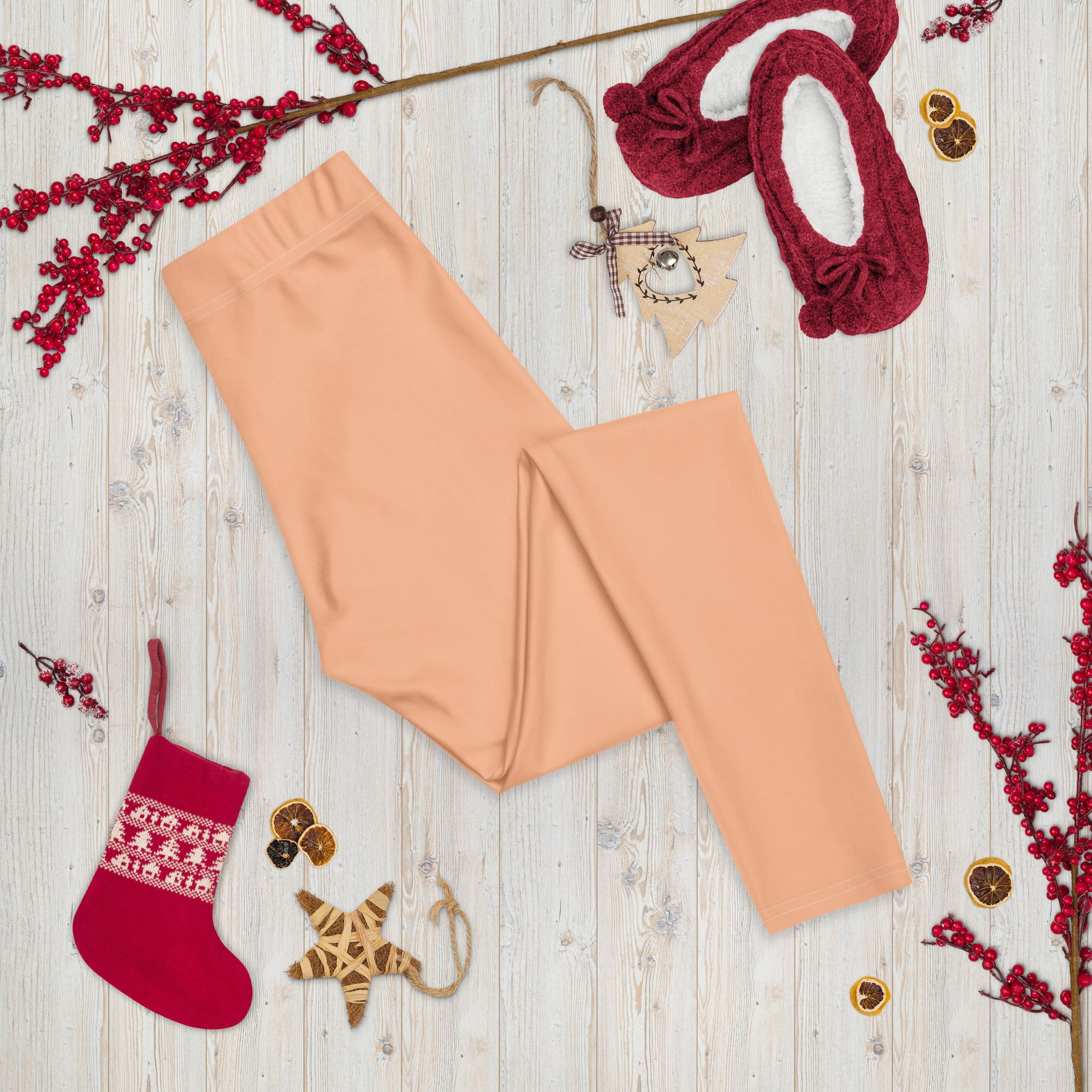 Solid Peach Fuzz Kids Leggings | GearBunch