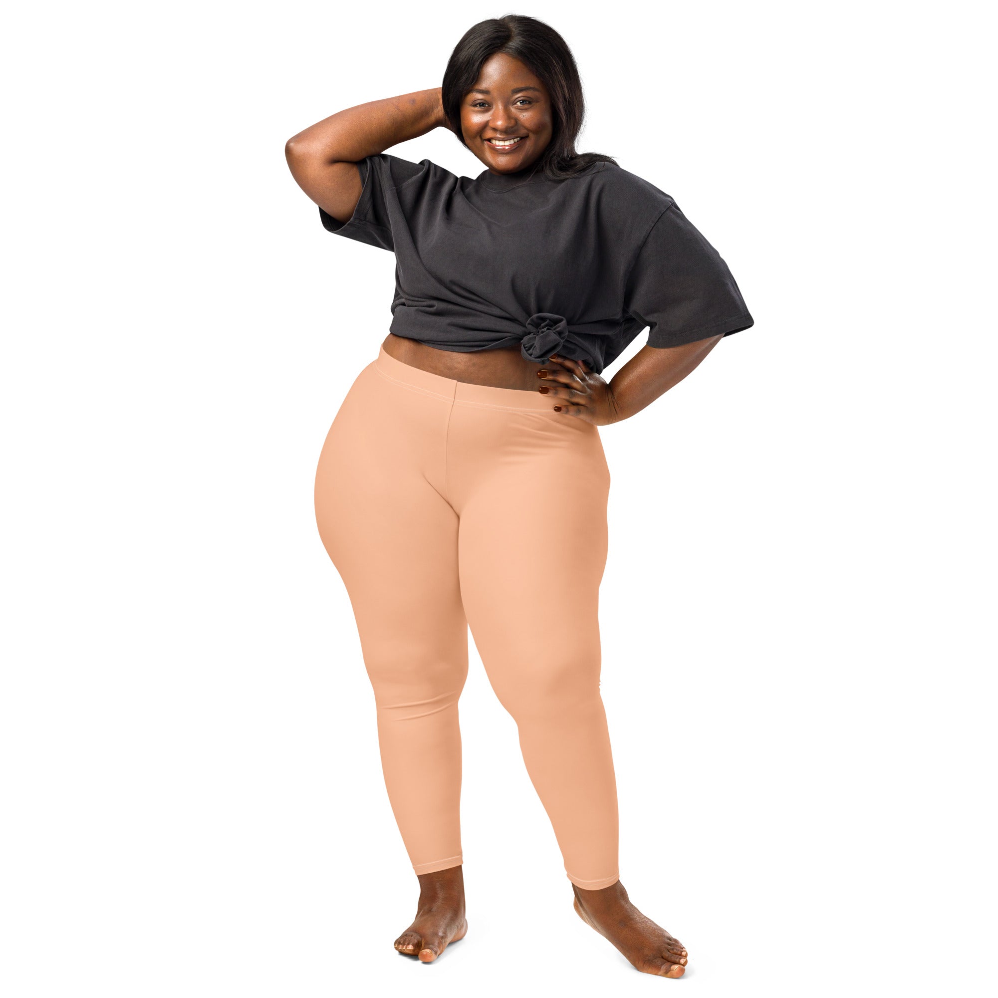 Solid Peach Fuzz Kids Leggings | GearBunch
