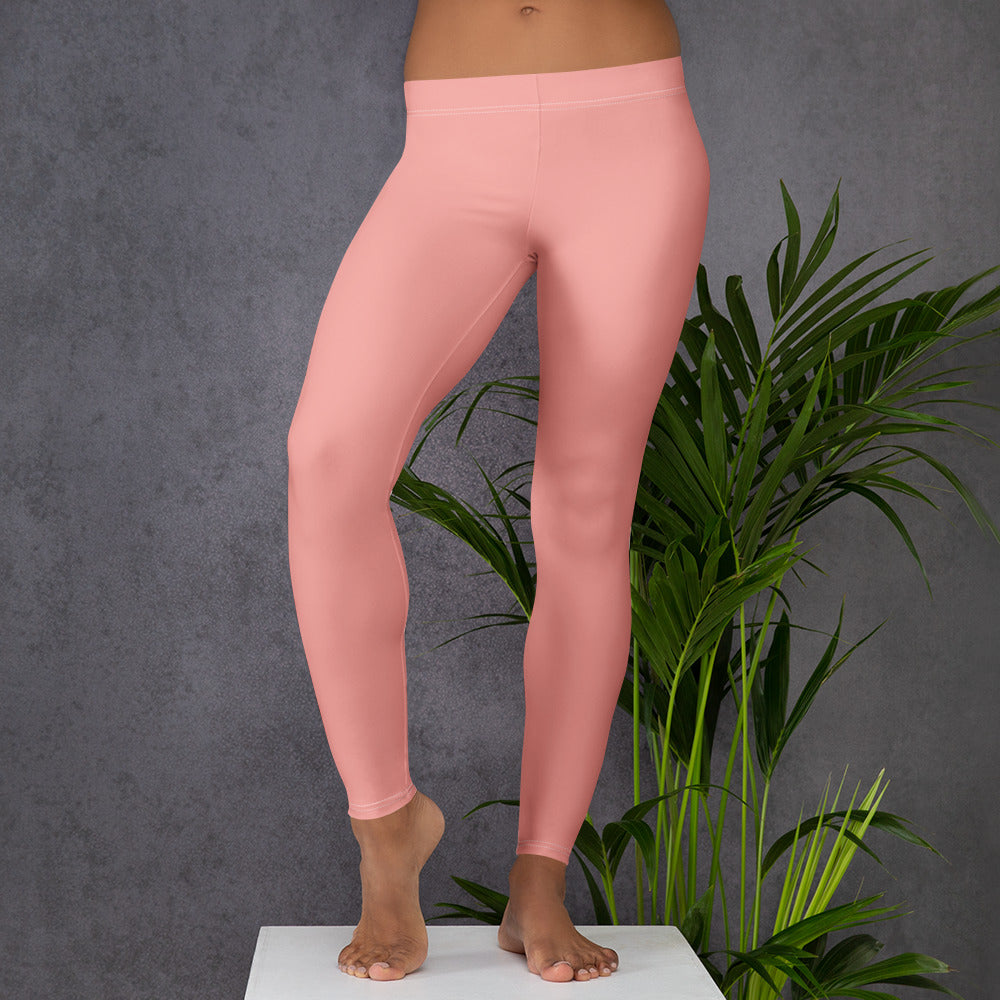 Solid Soft Coral Kids Leggings | GearBunch