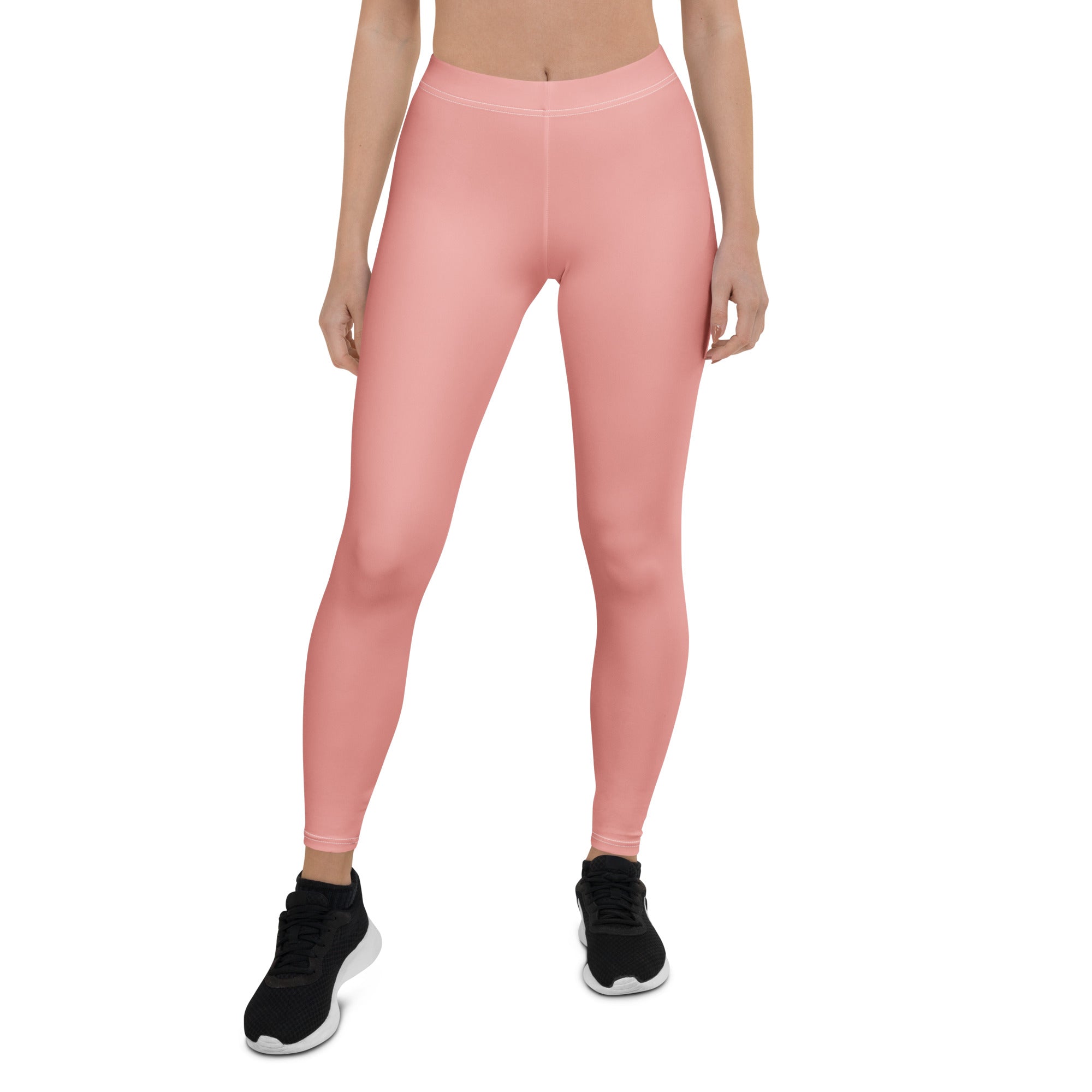 Solid Soft Coral Kids Leggings | GearBunch