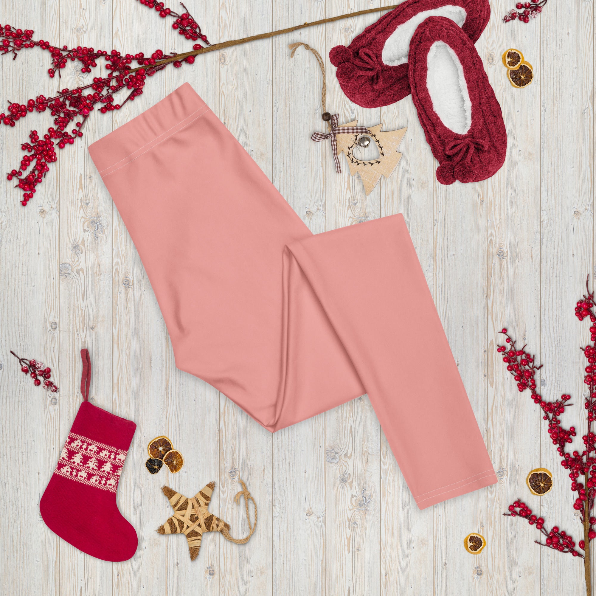 Solid Soft Coral Kids Leggings | GearBunch