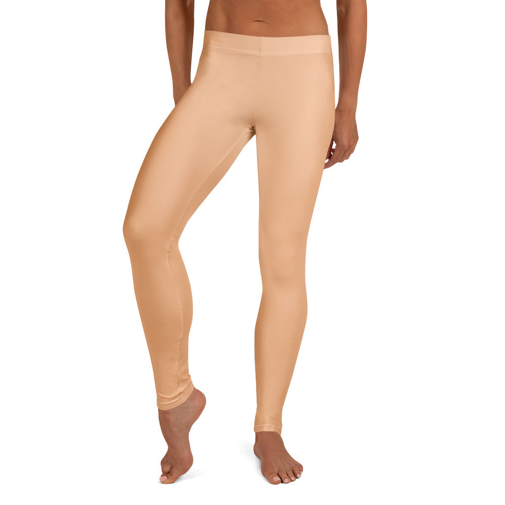 Solid Apricot Kids Leggings | GearBunch