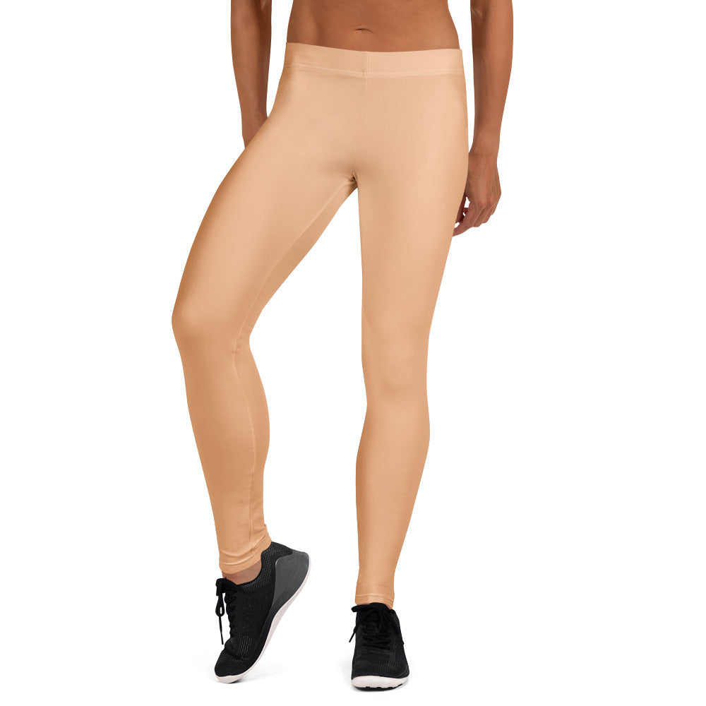 Solid Apricot Kids Leggings | GearBunch