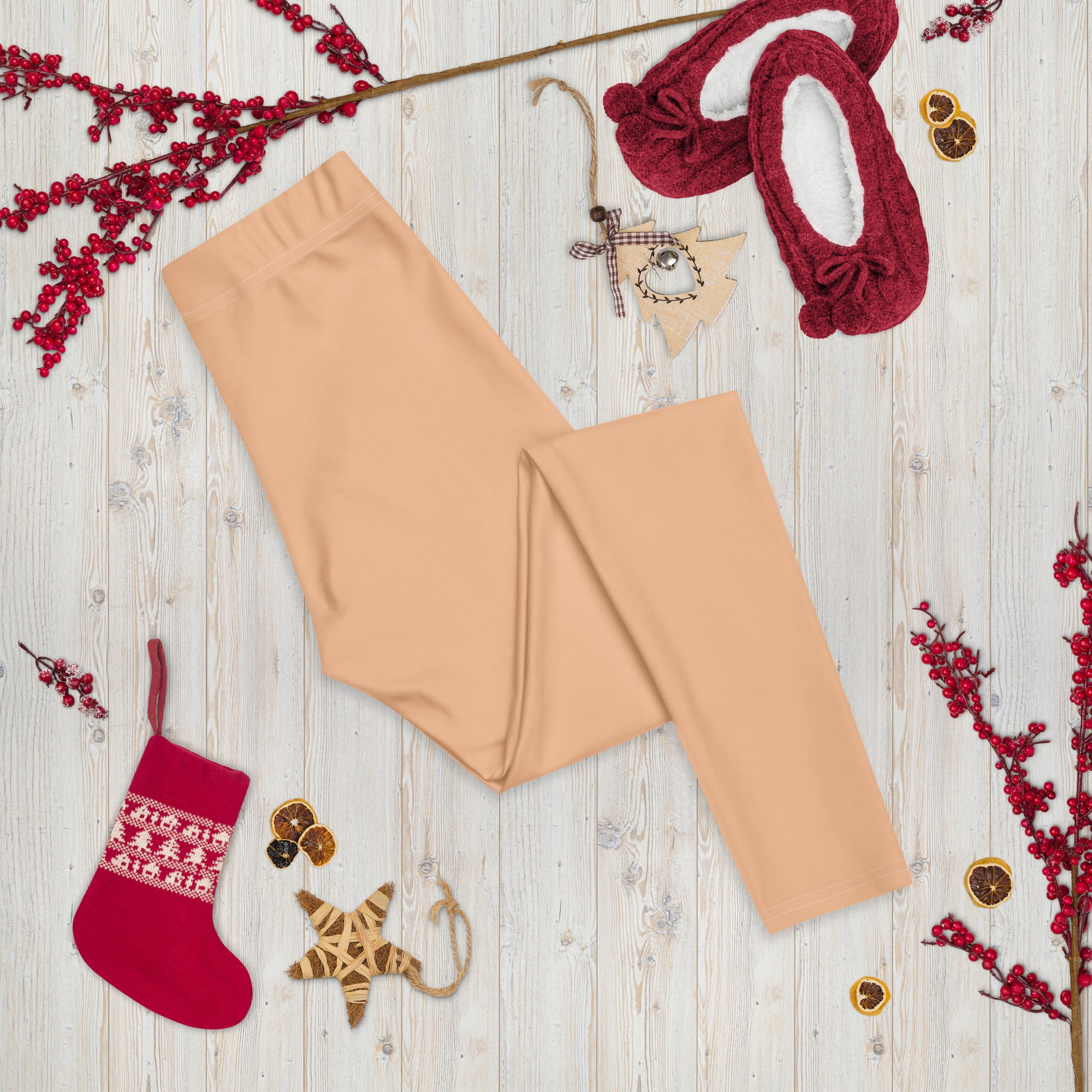 Solid Apricot Kids Leggings | GearBunch