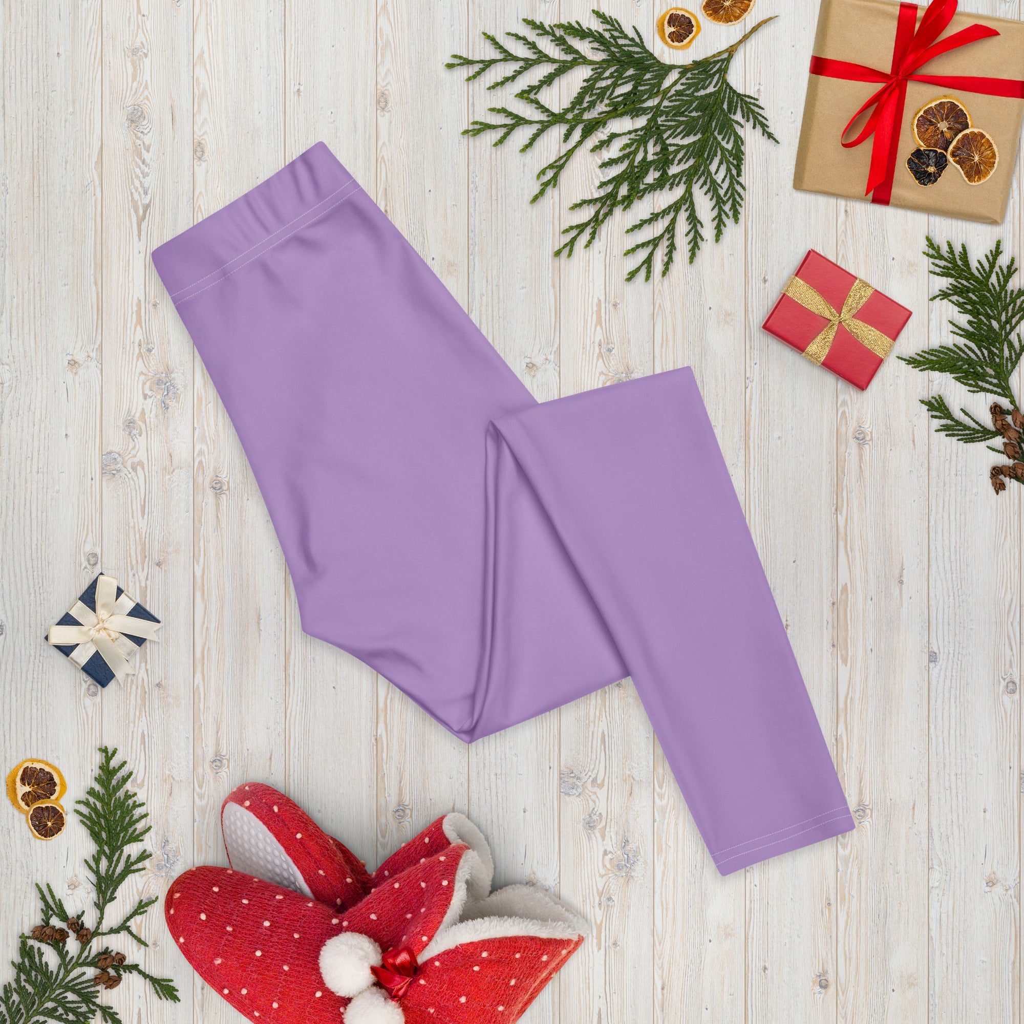 Solid Amethyst Orchid Kids Leggings | GearBunch