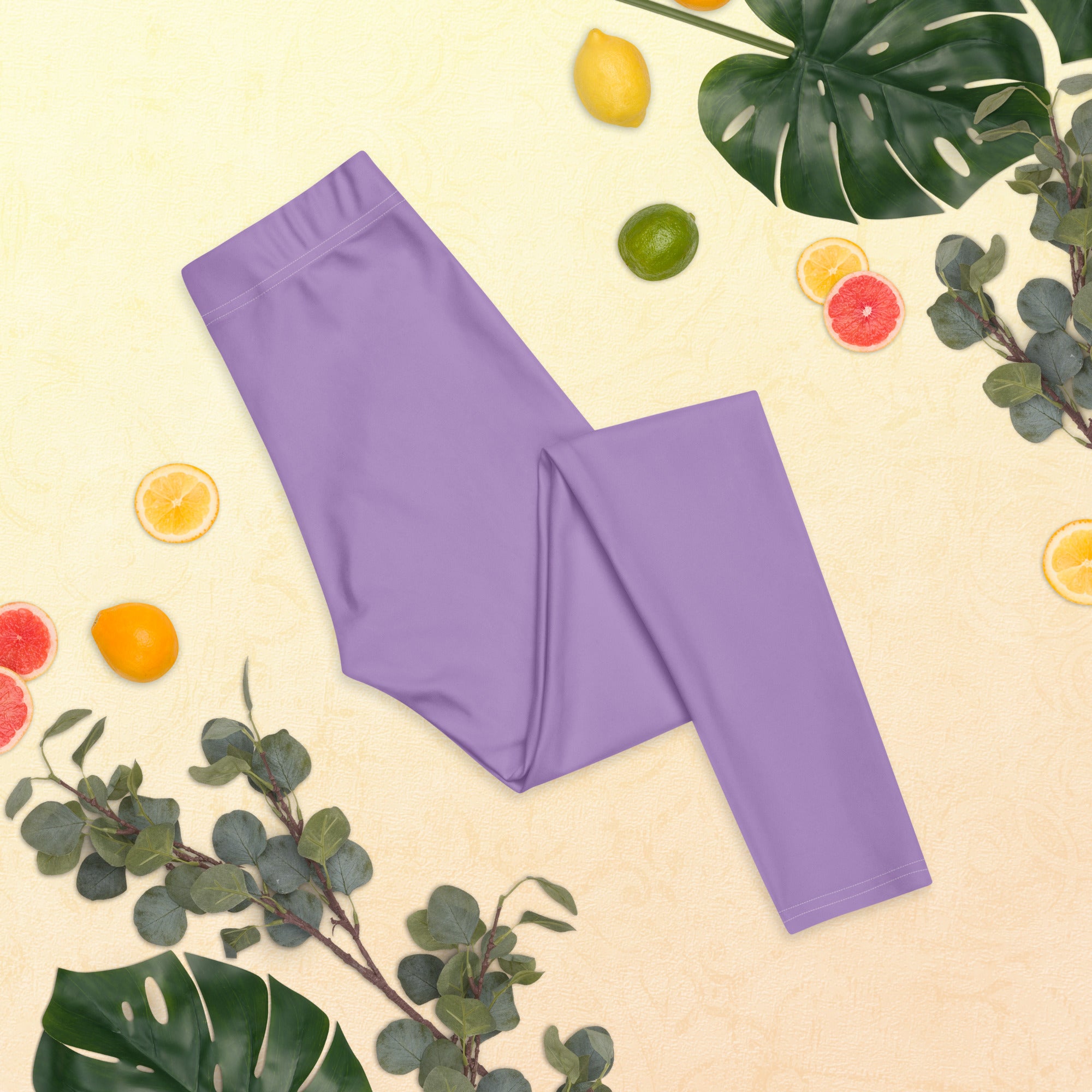 Solid Amethyst Orchid Kids Leggings | GearBunch