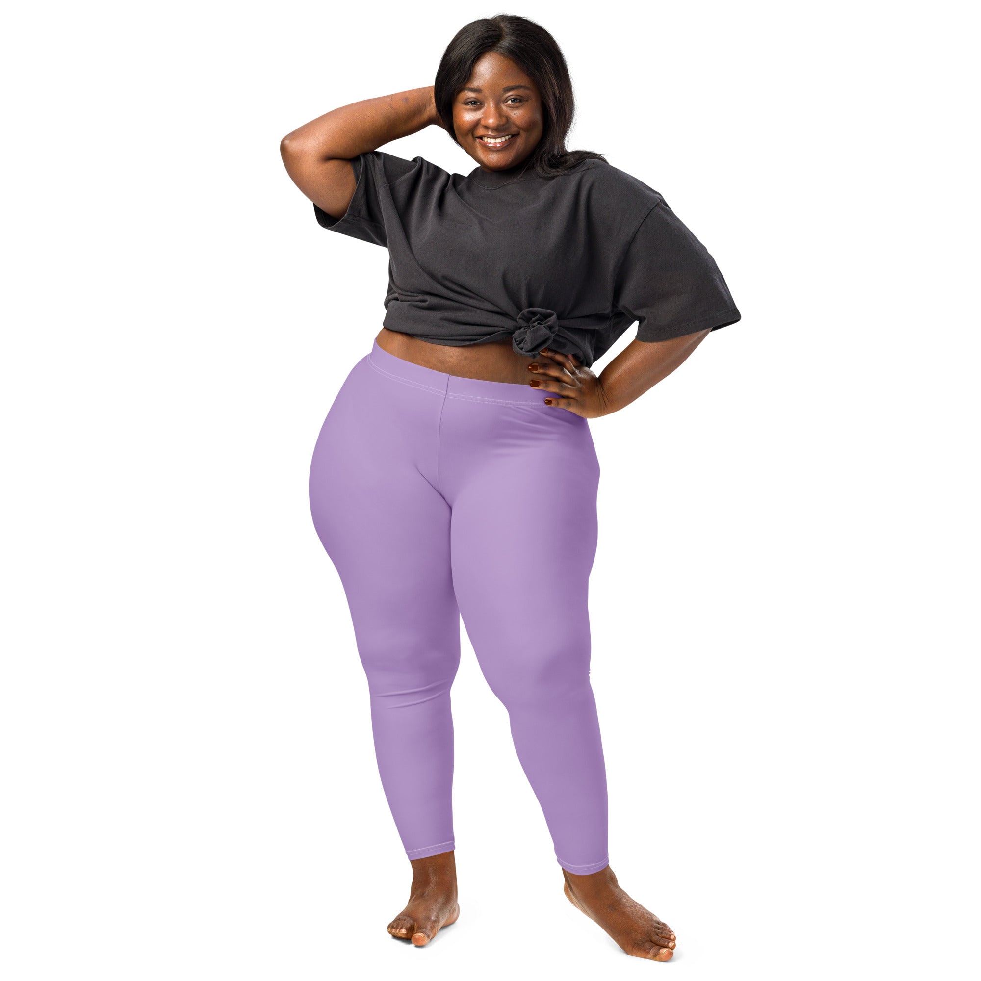 Solid Amethyst Orchid Kids Leggings | GearBunch