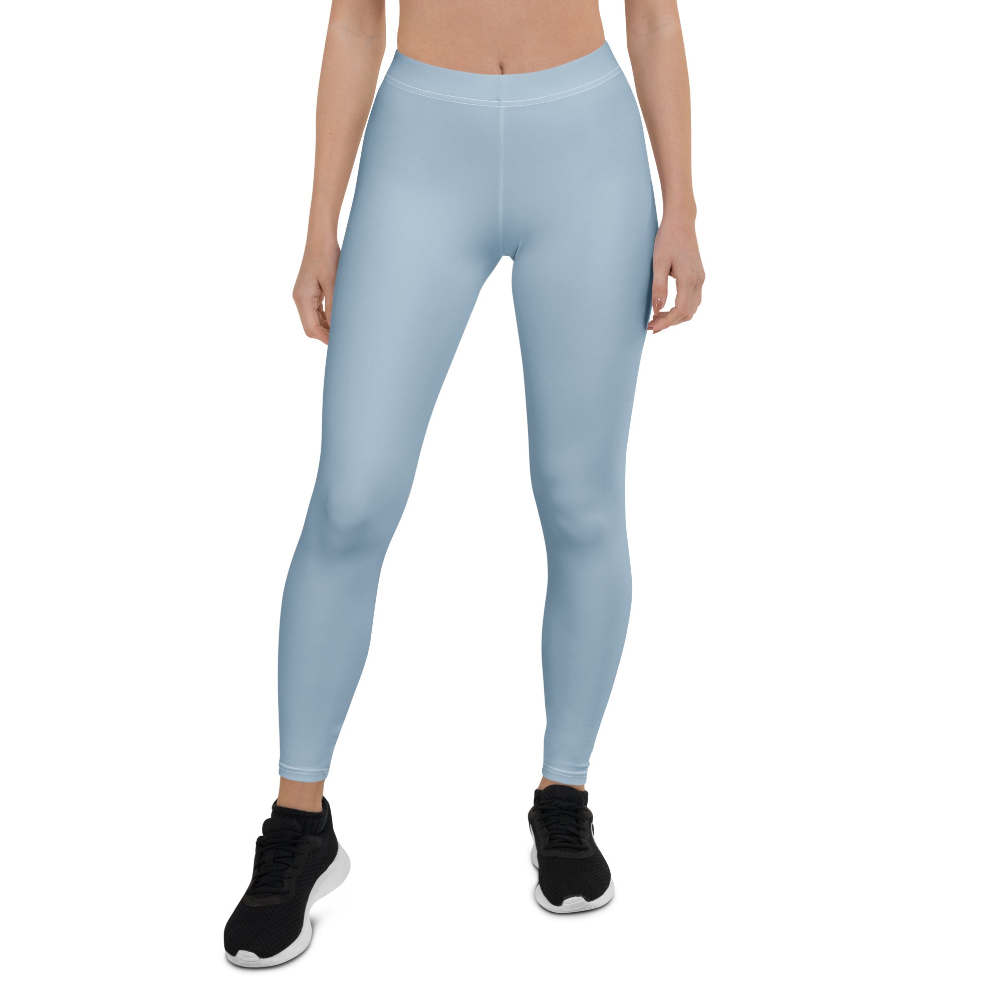 Solid Dusty Chambray Blue Kids Leggings | GearBunch