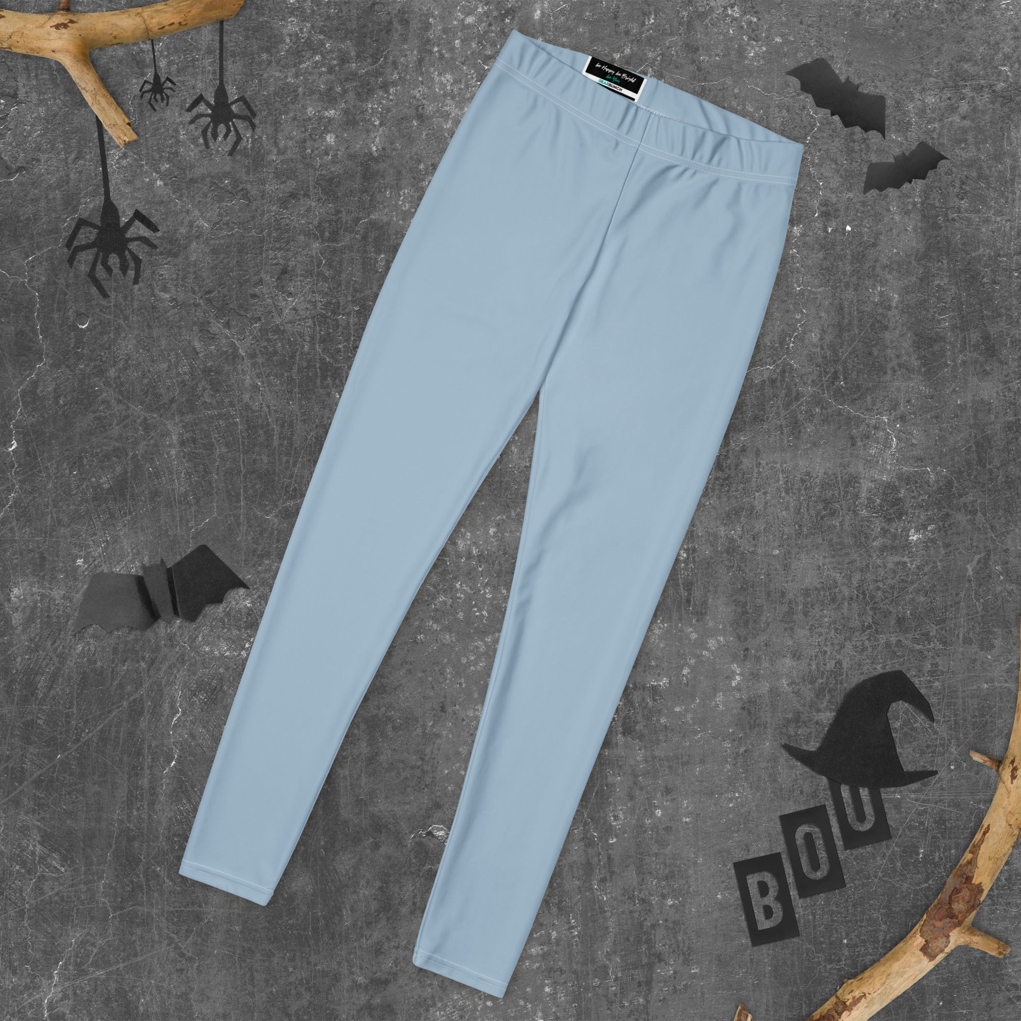 Solid Dusty Chambray Blue Kids Leggings | GearBunch