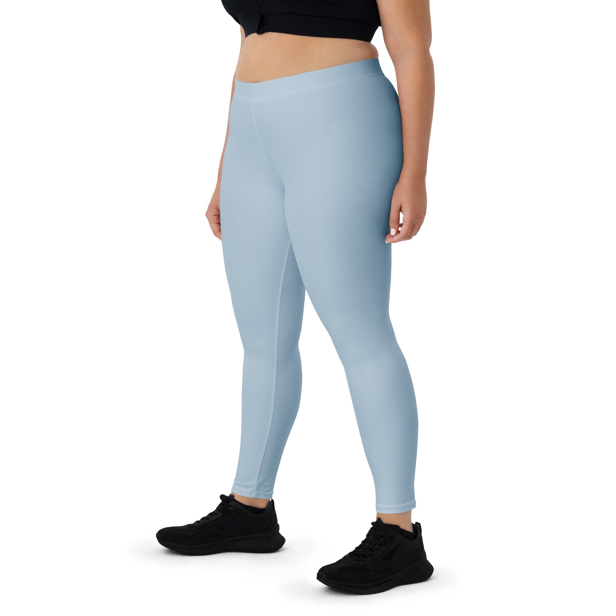 Solid Dusty Chambray Blue Kids Leggings | GearBunch