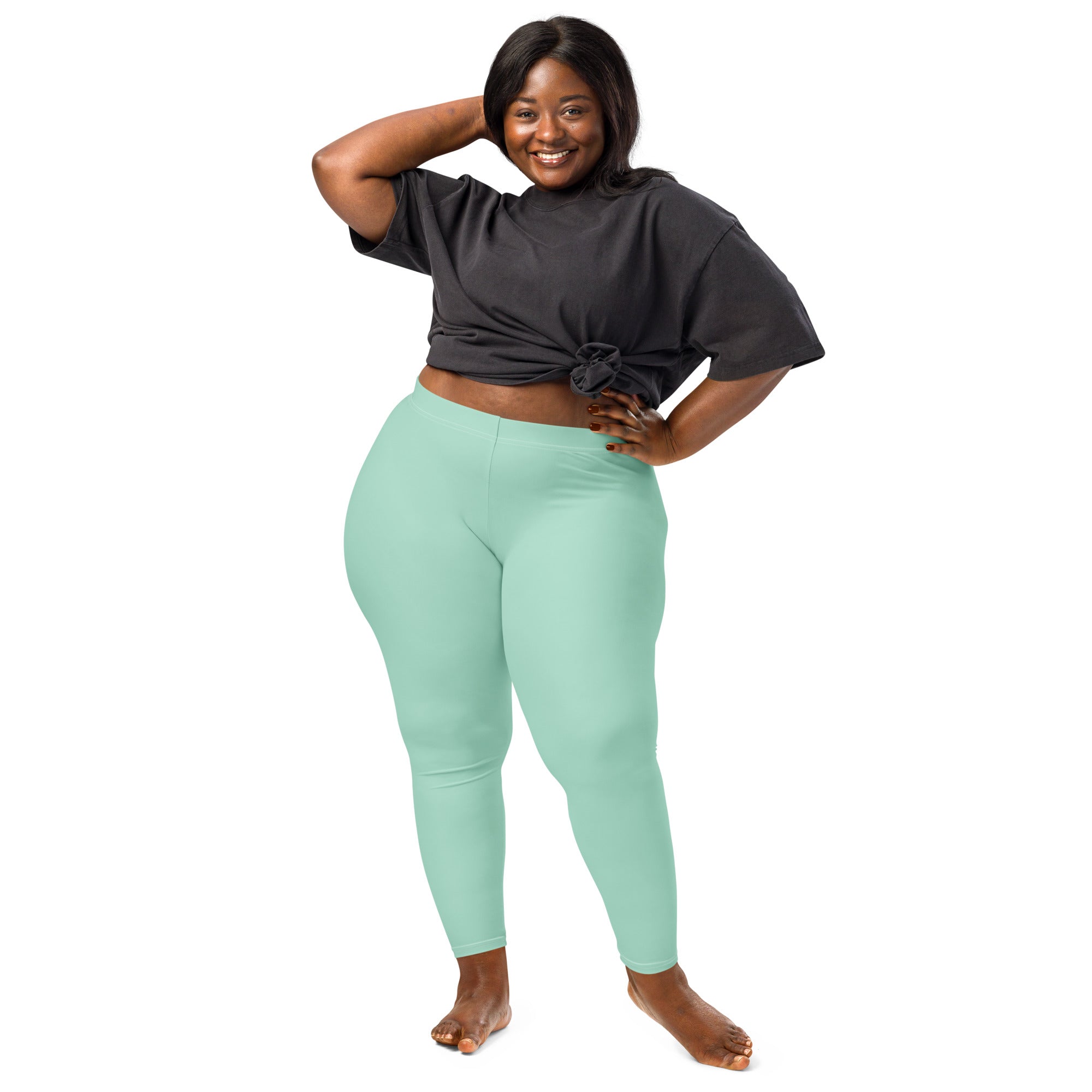 Solid Seafoam Kids Leggings | GearBunch