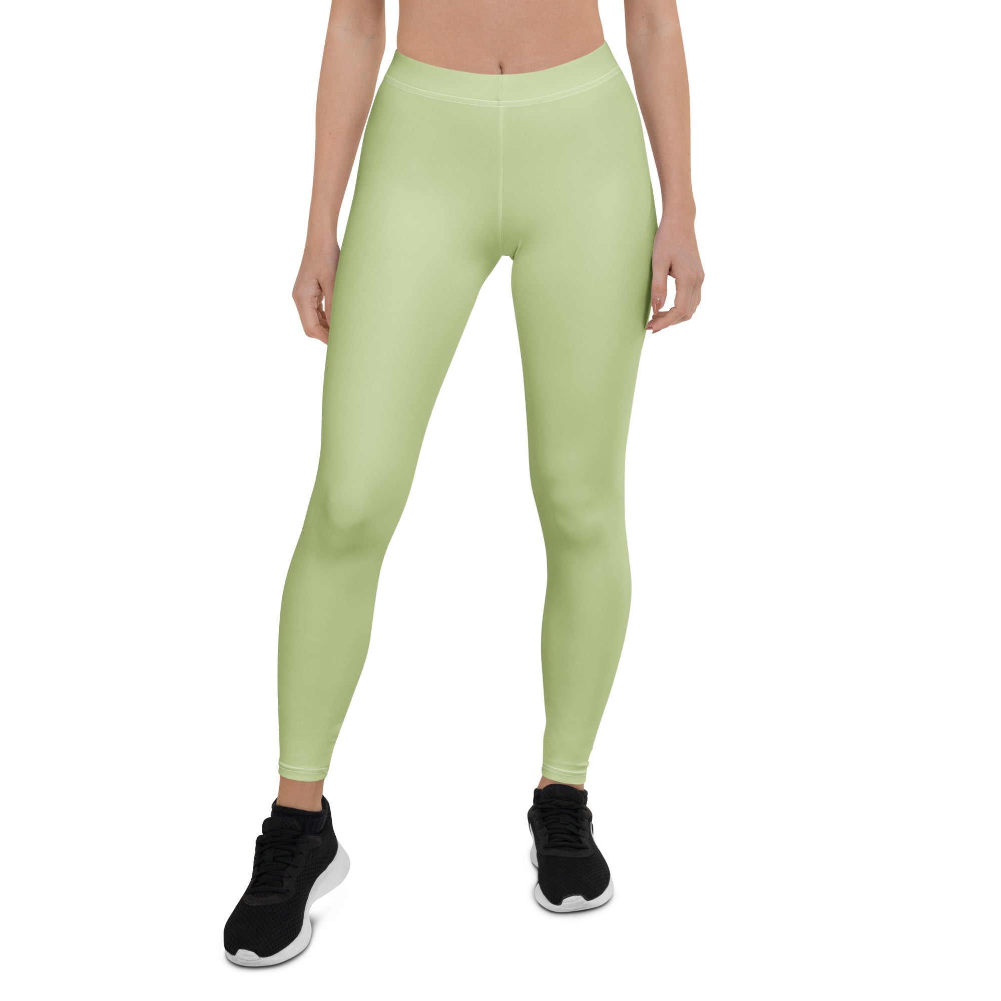 Solid Pistachio Kids Leggings | GearBunch