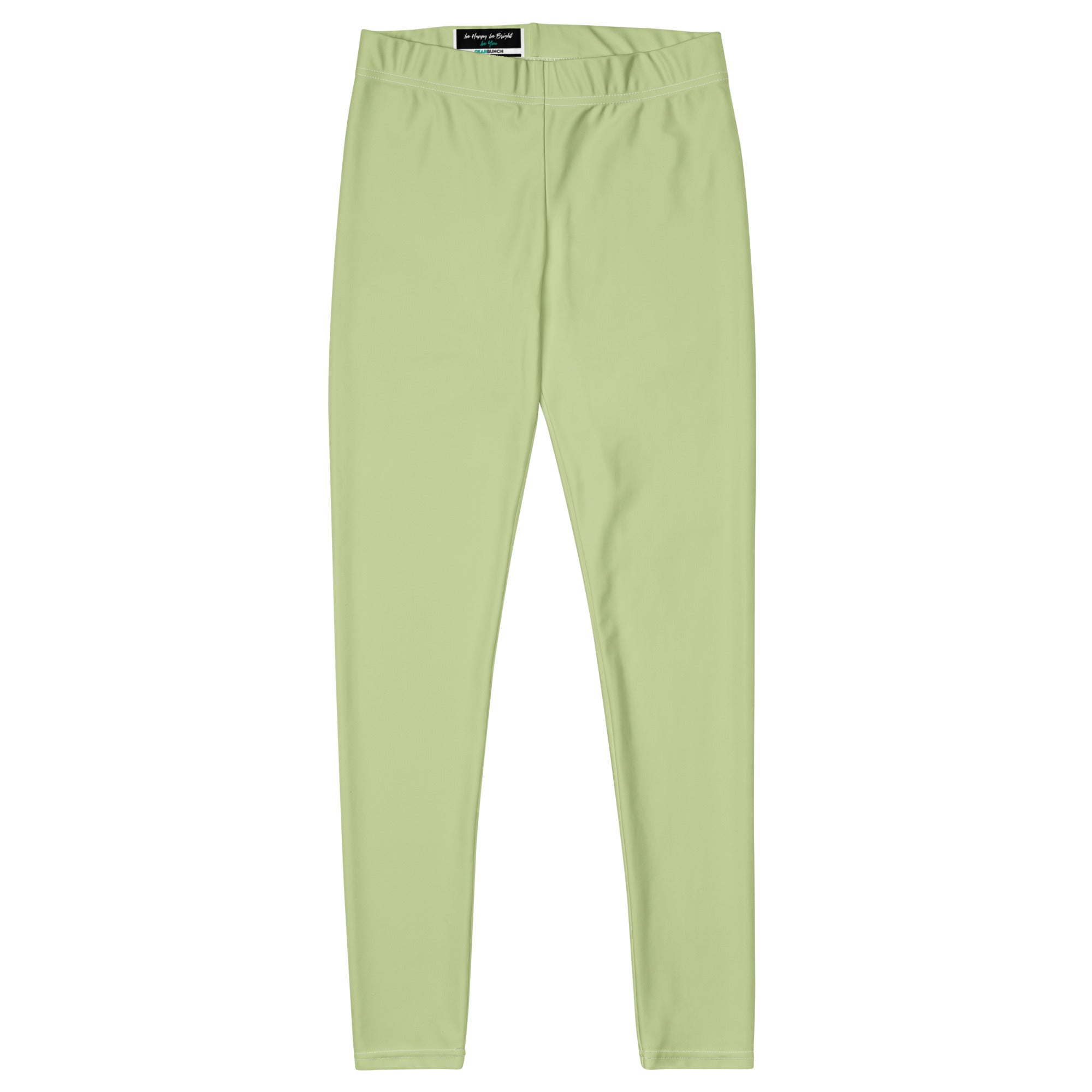Solid Pistachio Kids Leggings | GearBunch