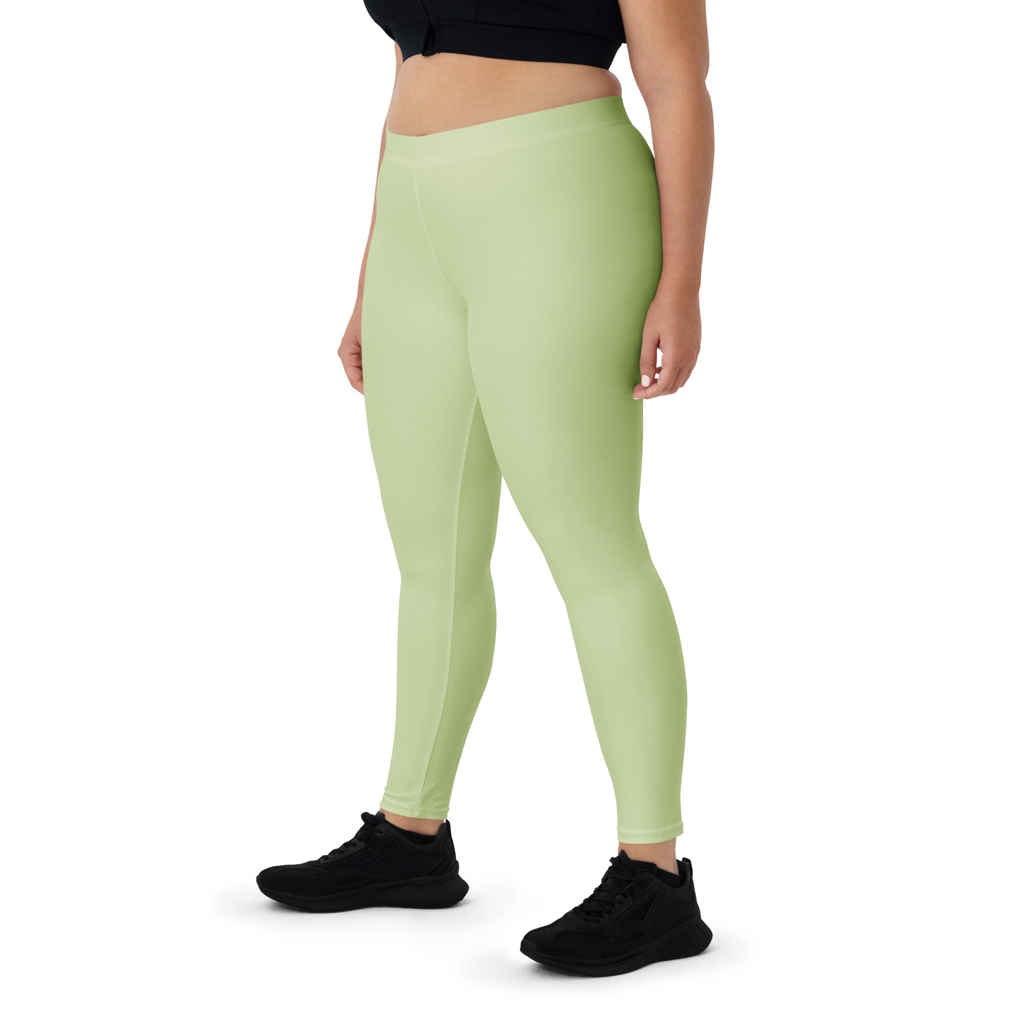 Solid Pistachio Kids Leggings | GearBunch
