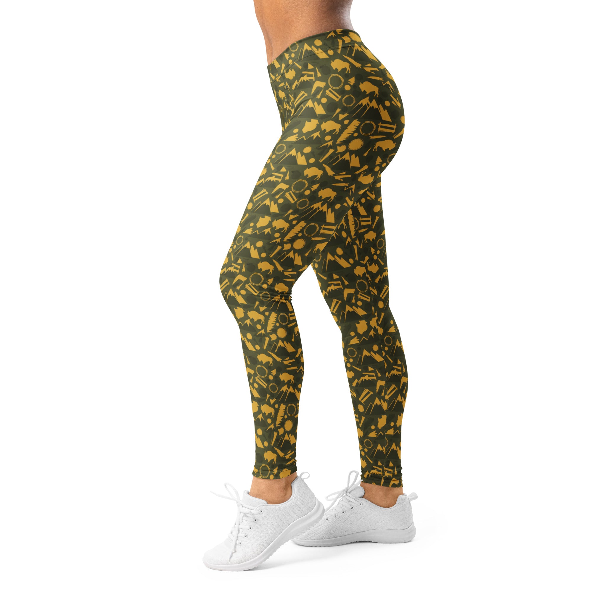 Women's theodore roosevelt arena printed leggings front view