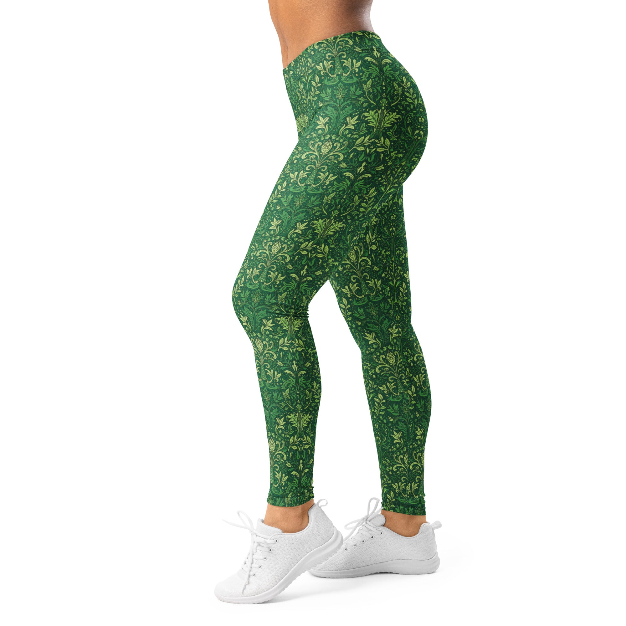 Women's William Morris Tree printed leggings front view