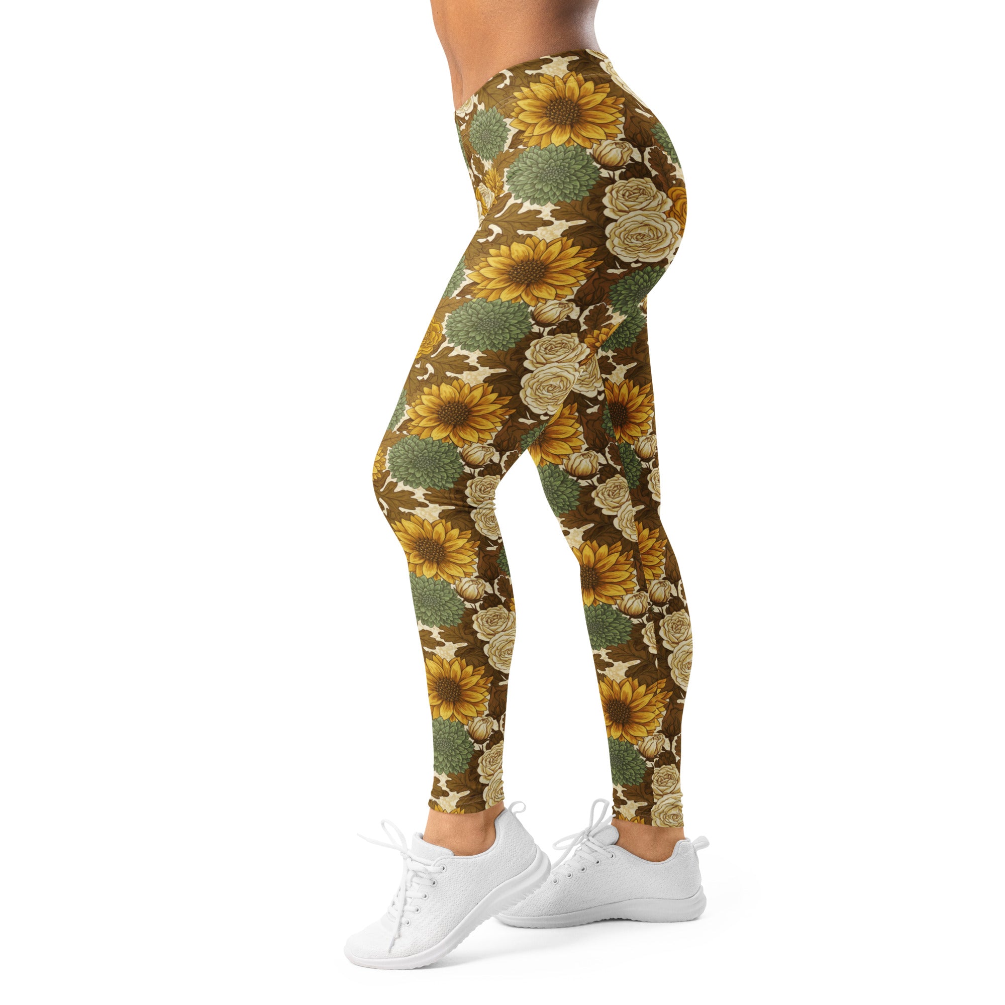 Women's virgo harvest botanical leggings front view