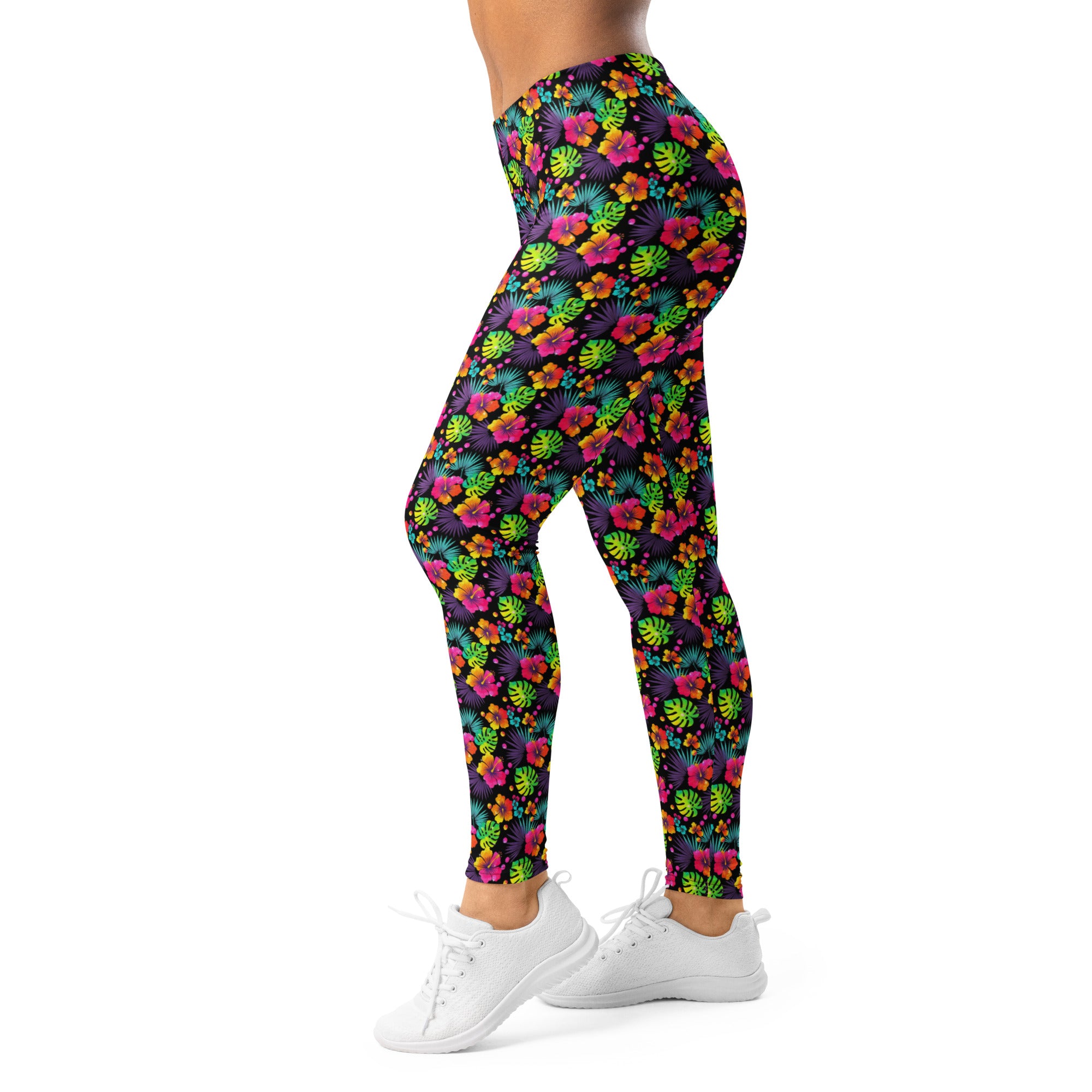 Rainbow Tropical Paillette Leggings | GearBunch