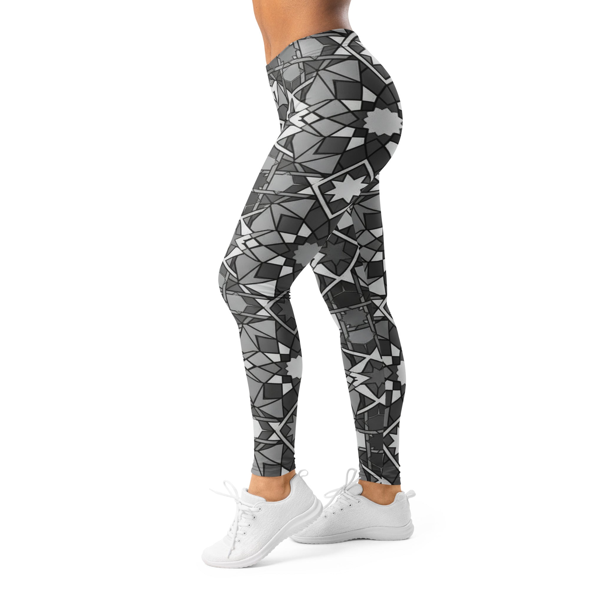 Women's zellige monochrome leggings front view