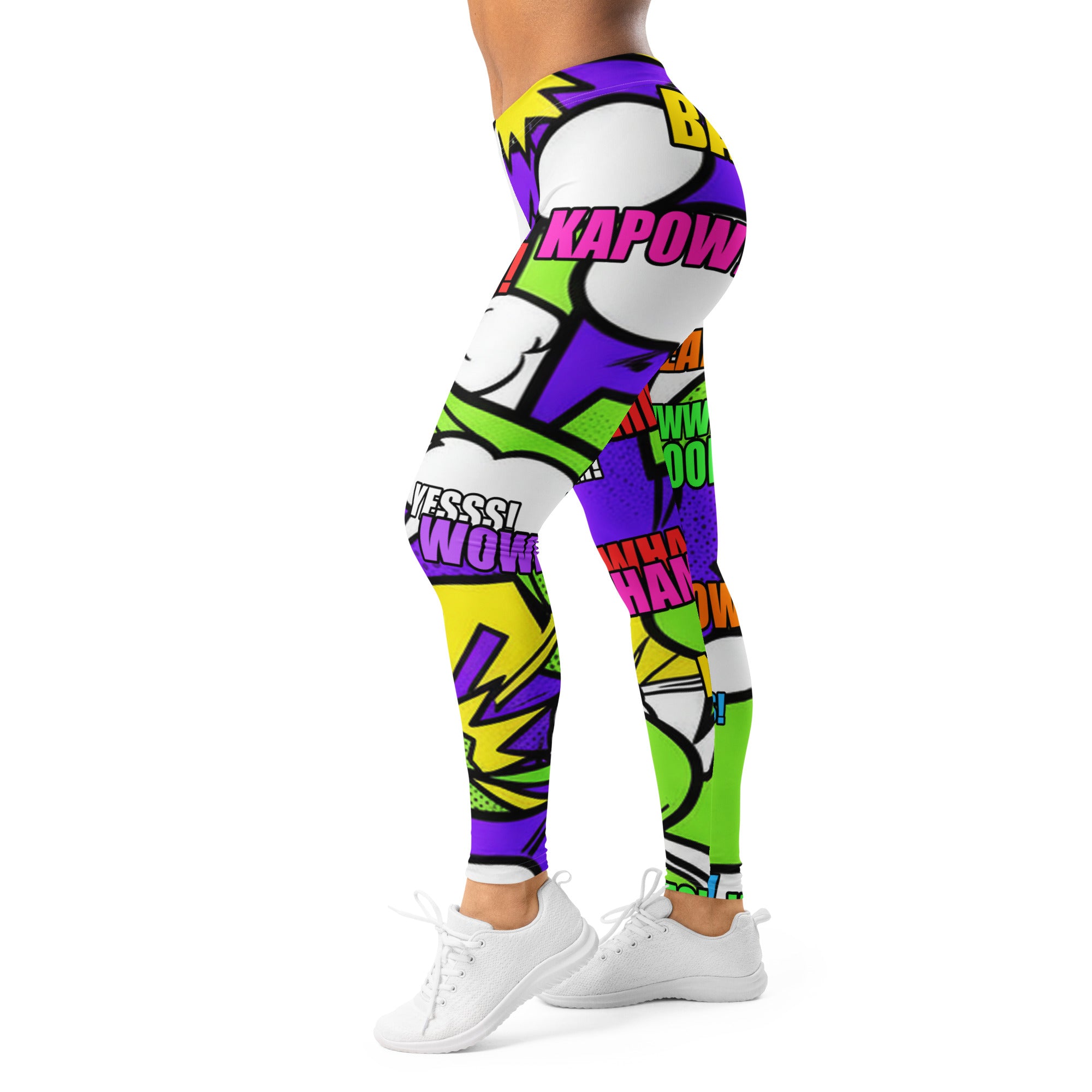 Comic Pop Toxic Green Leggings | GearBunch