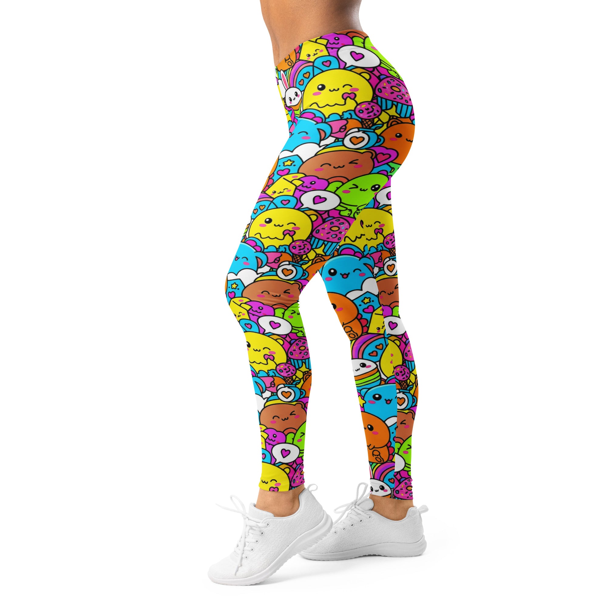 Women's dinosaur pattern leggings front view