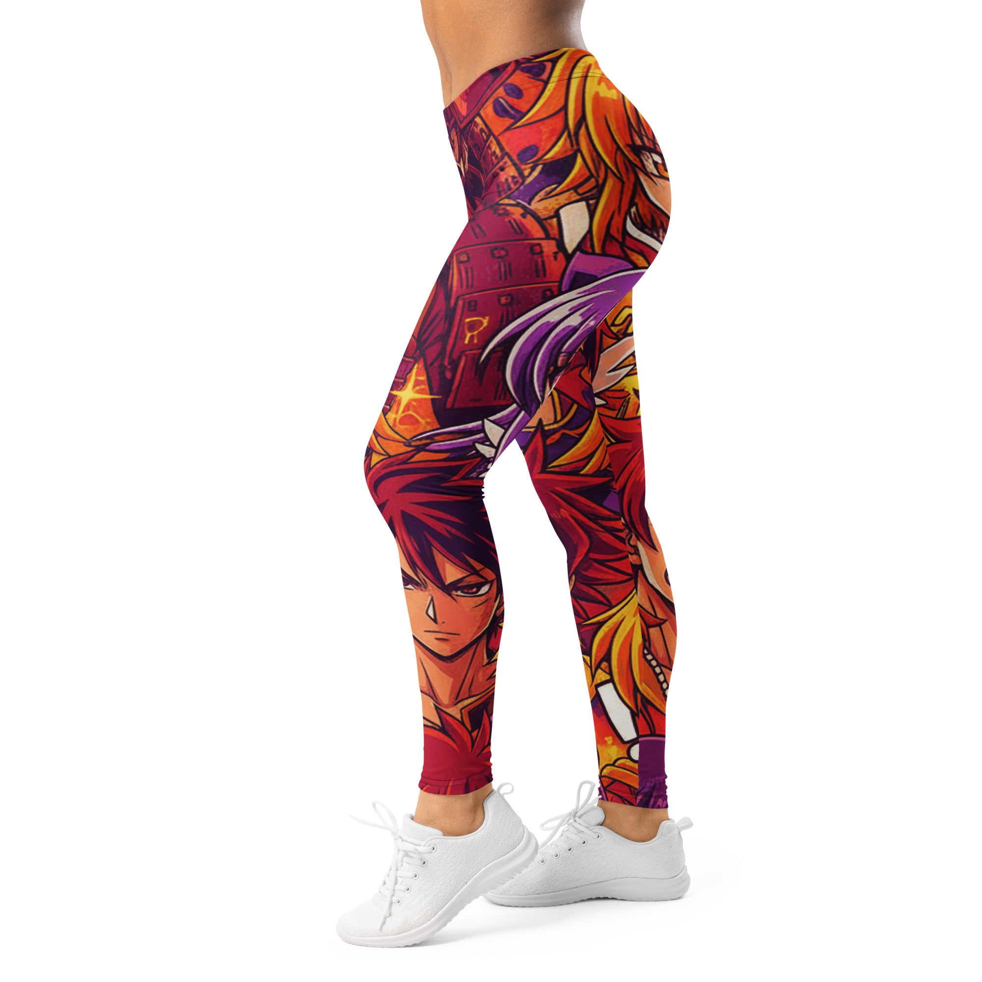 Anime Collage Sunset Samurai Leggings | GearBunch