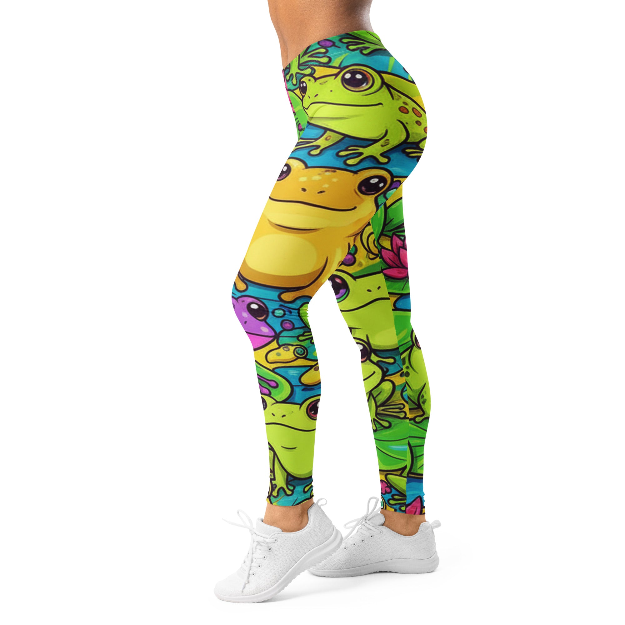 Women's frog pond printed leggings front view