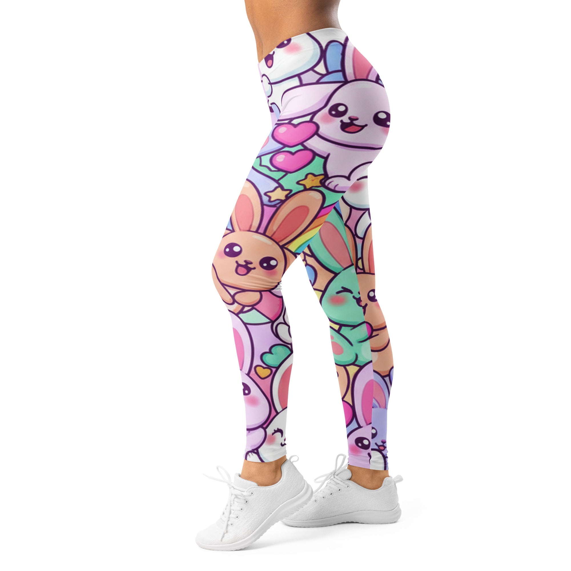 Women's bunny hop printed leggings front view
