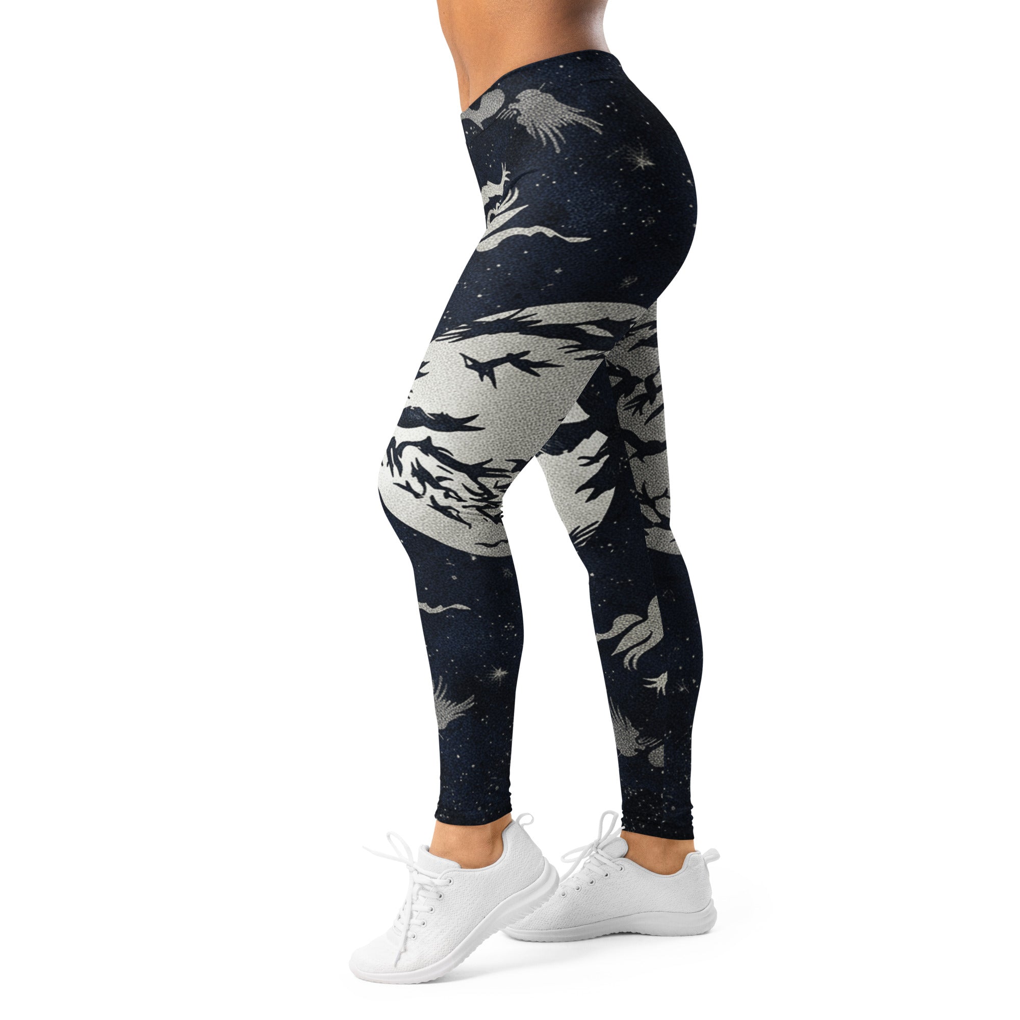 Crow Murmuration Moonlit Leggings | GearBunch