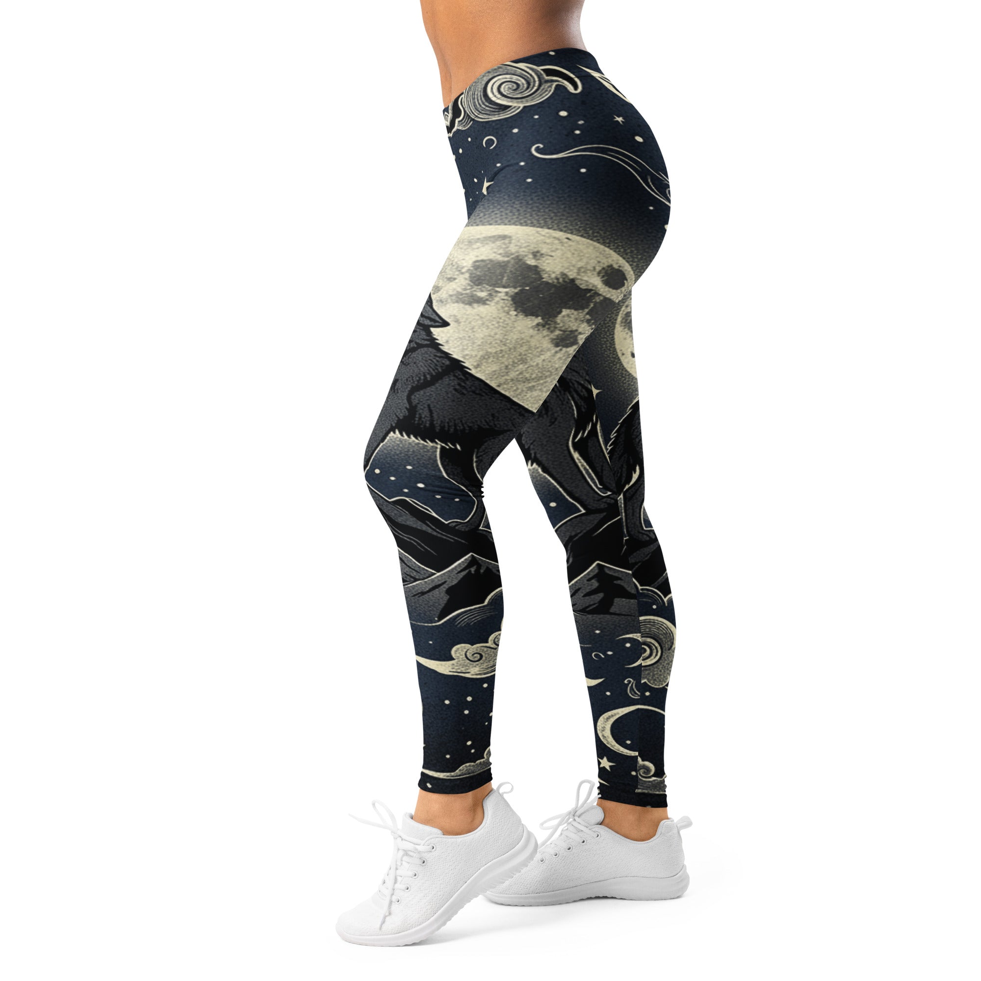 Wolf Howl Full Moon Leggings | GearBunch