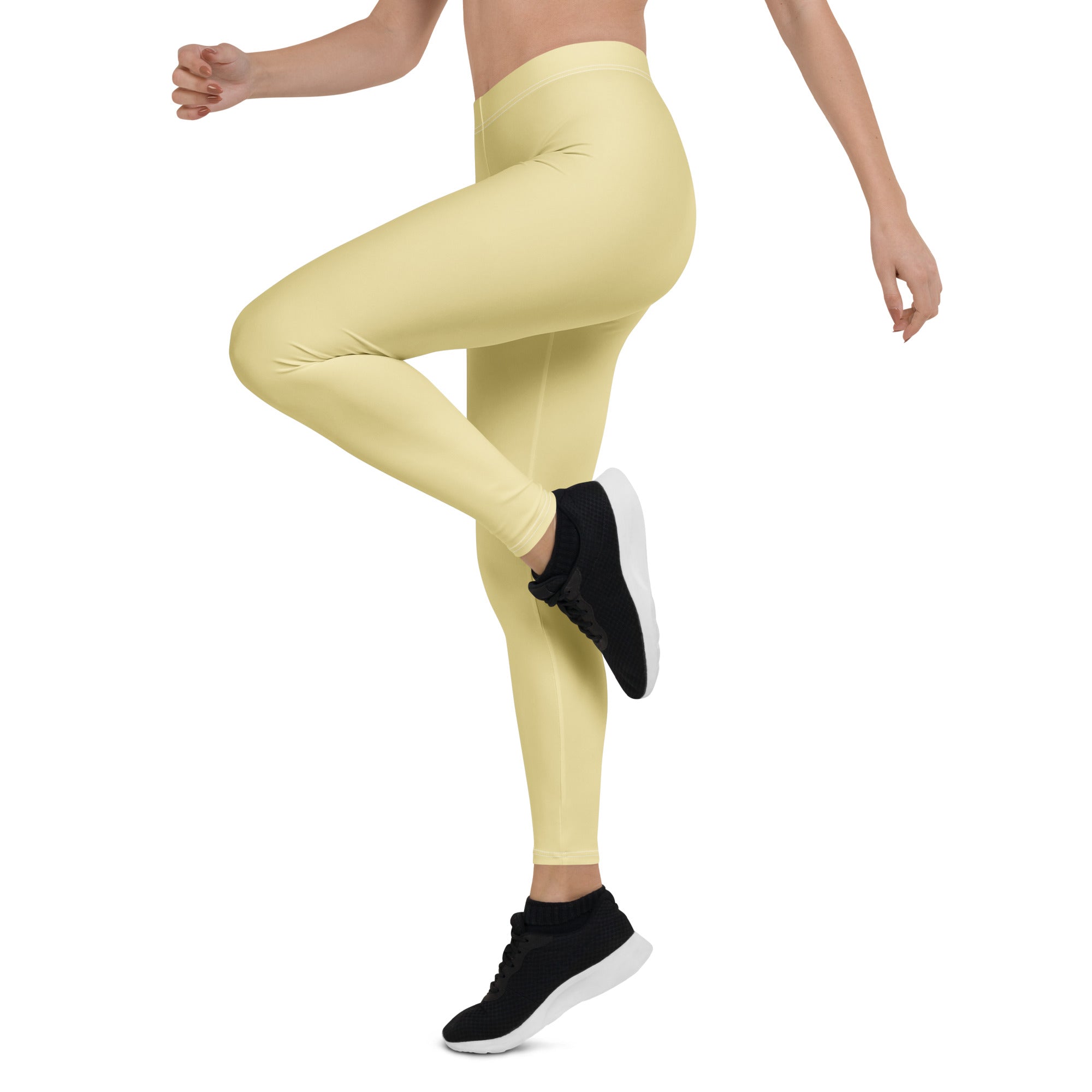 Solid Butter Yellow Kids Leggings | GearBunch