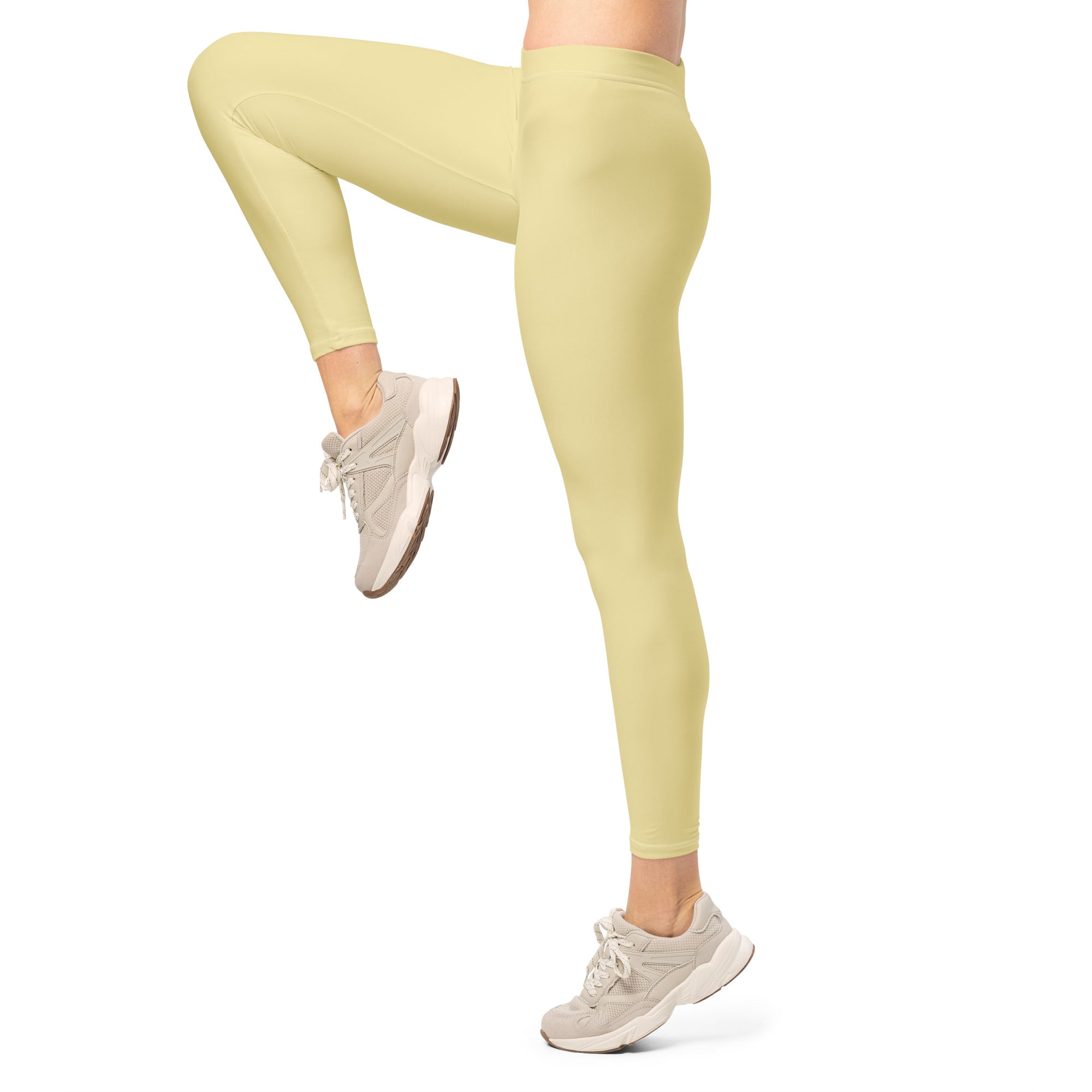 Solid Butter Yellow Kids Leggings | GearBunch